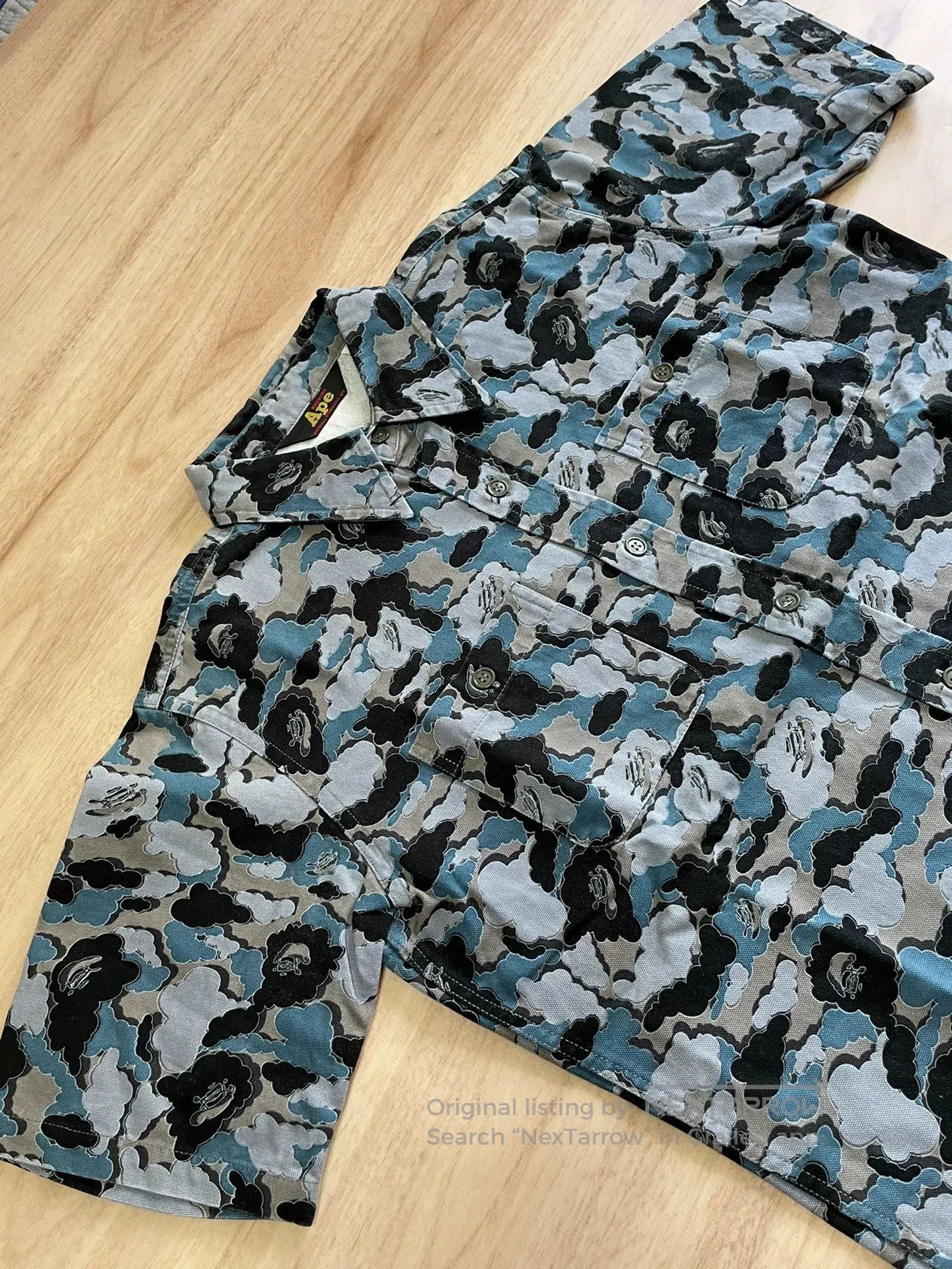Bape BAPE x OriginalFake Kaws Blue Camo Shirt. Size US S / EU 44-46 / 1 - 7 Thumbnail