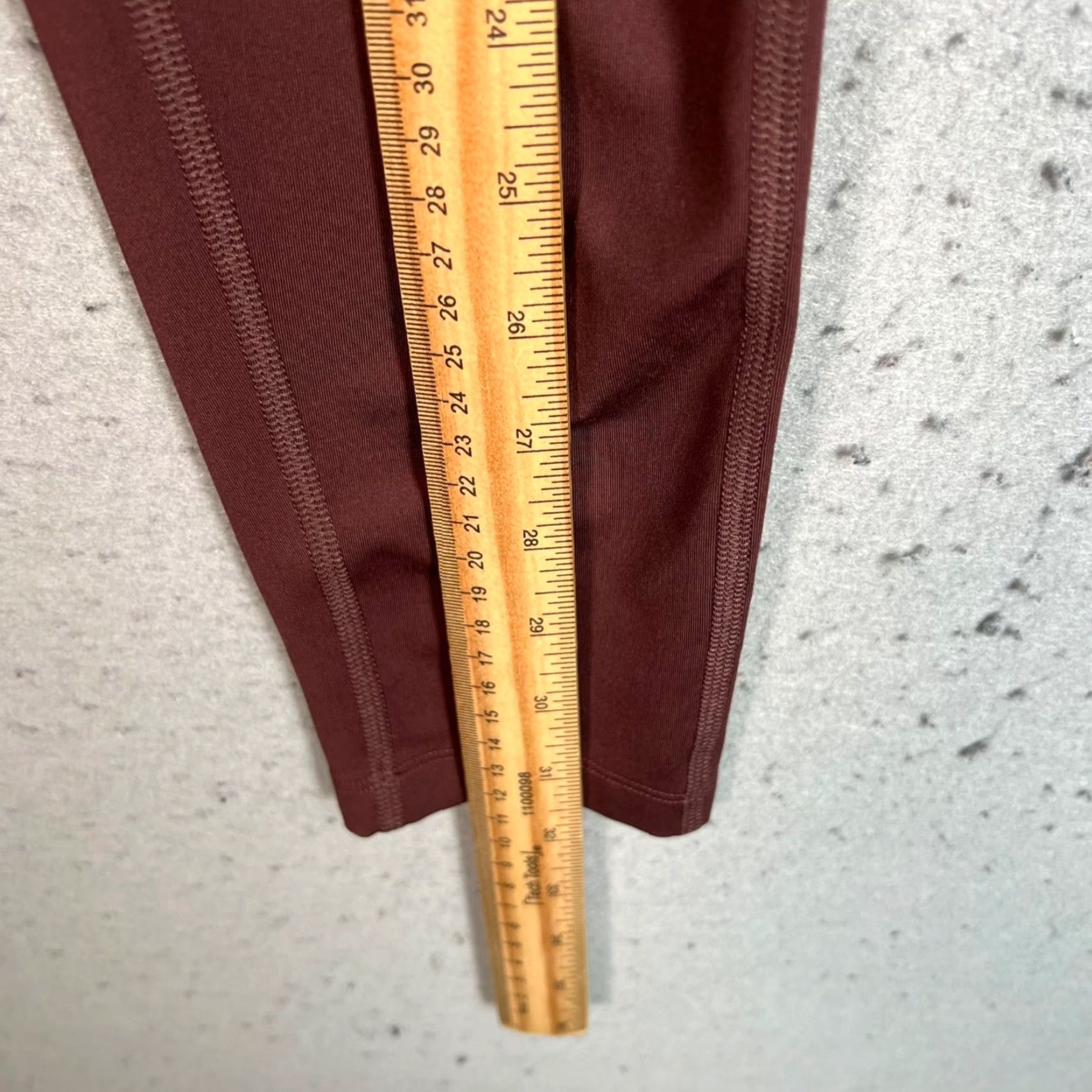 Girlfriend Collective Girlfriend Collective Womens XS High-Waisted Leggings Maroon Red Compression Polyester Spandex Recycled Polyester Activewear Size 26" / US 2 / IT 38 - 6 Thumbnail