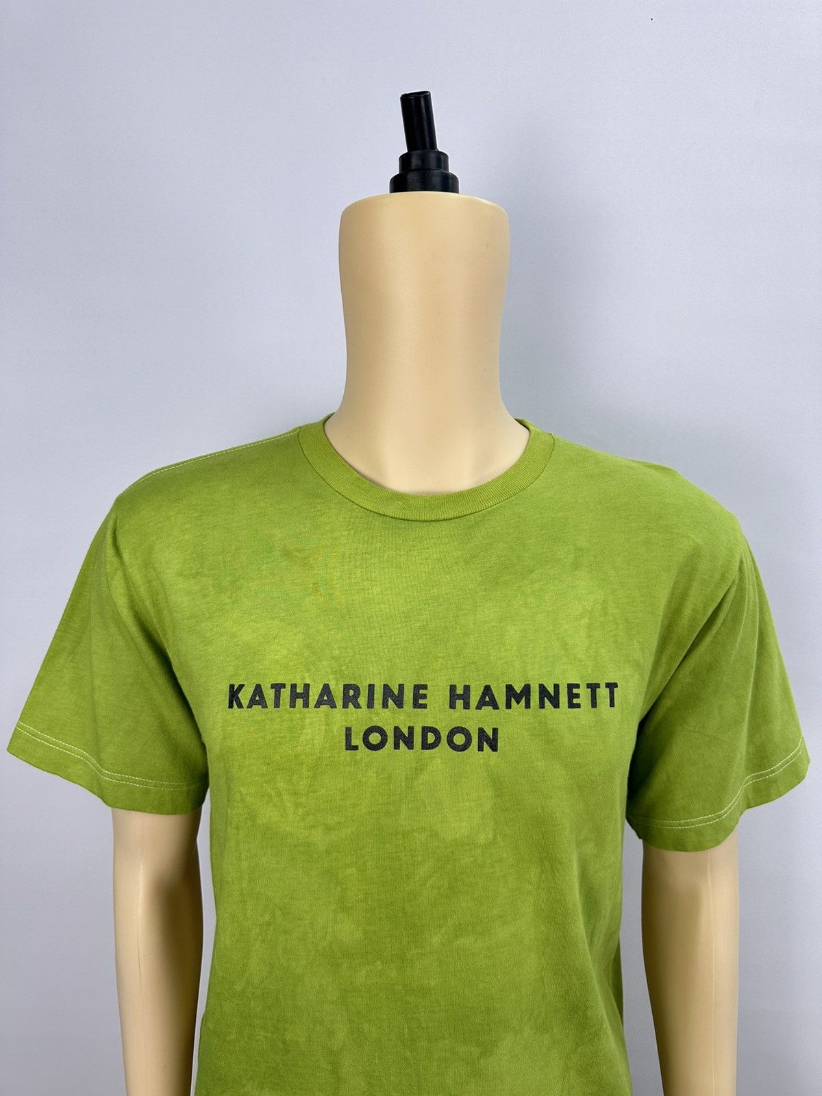 Designer × Katharine Hamnett London × Vintage Vintage Katharine Hamnet London Bleach Faded Tshirt A594 Size US L / EU 52-54 / 3 - 2 Thumbnail