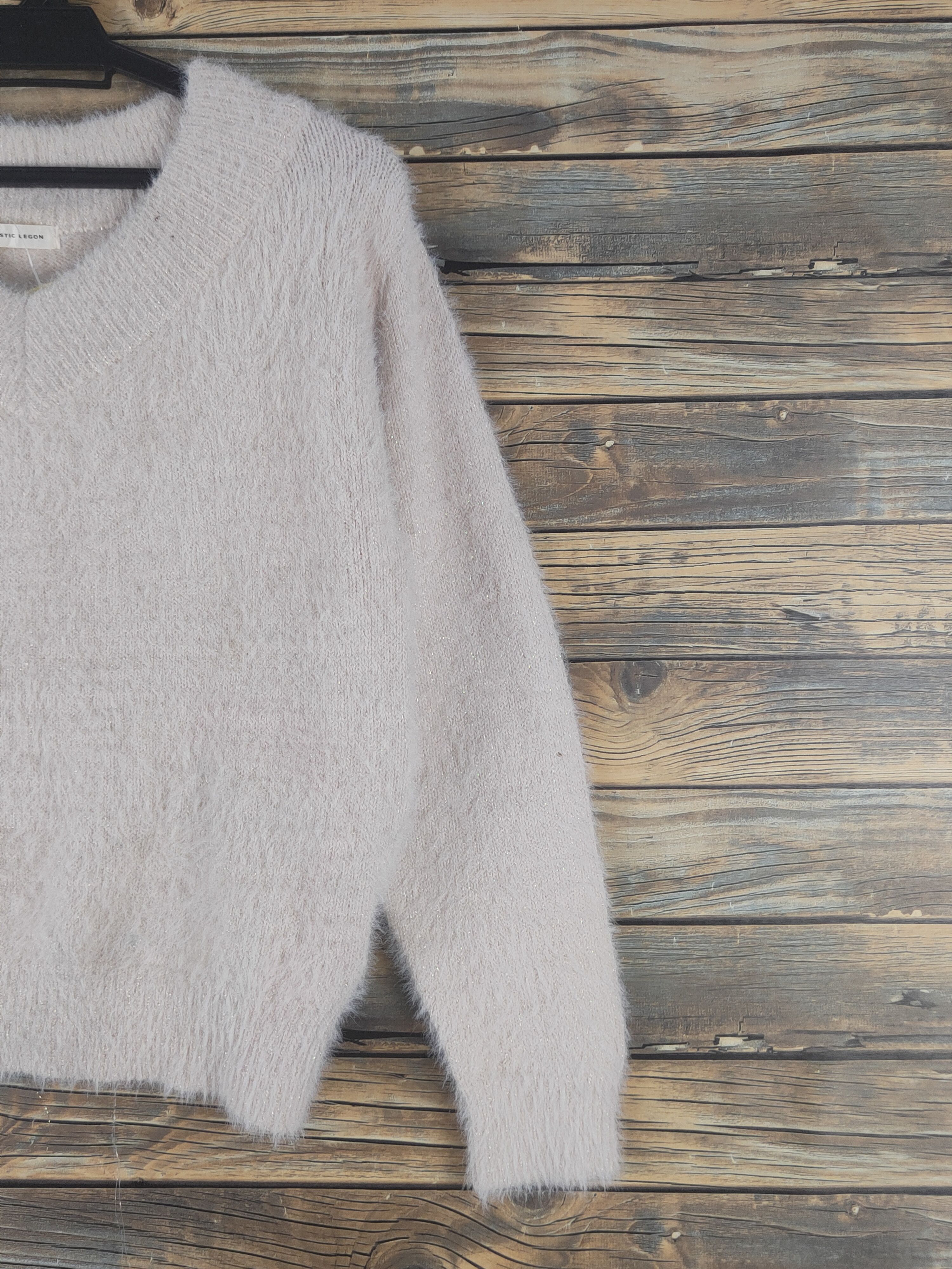 Japanese Brand Majestic Legon Pink Shag Shaggy Fur Mohair Knitwear #W1205 Size S / US 4 / IT 40 - 5 Thumbnail