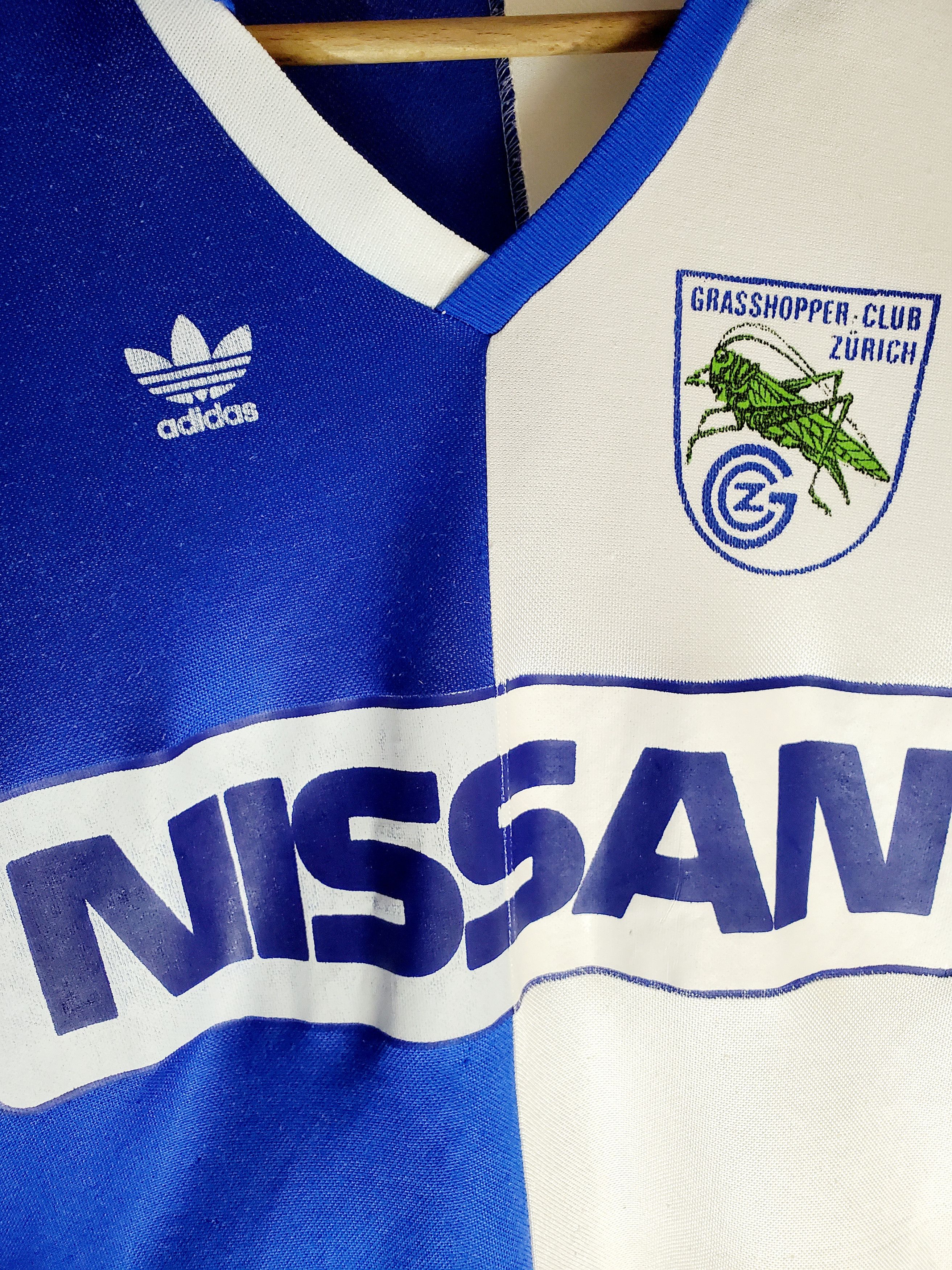 Vintage Adidas Grasshoppers Club Zurich 90s Home Long Sleeve S Size US S / EU 44-46 / 1 - 2 Thumbnail
