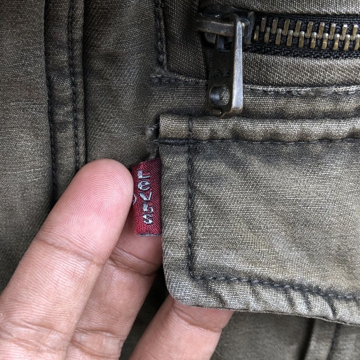 Levi's Vintage Levis Olive Green Army Military Field Trucker Jacket Size US M / EU 48-50 / 2 - 7 Thumbnail
