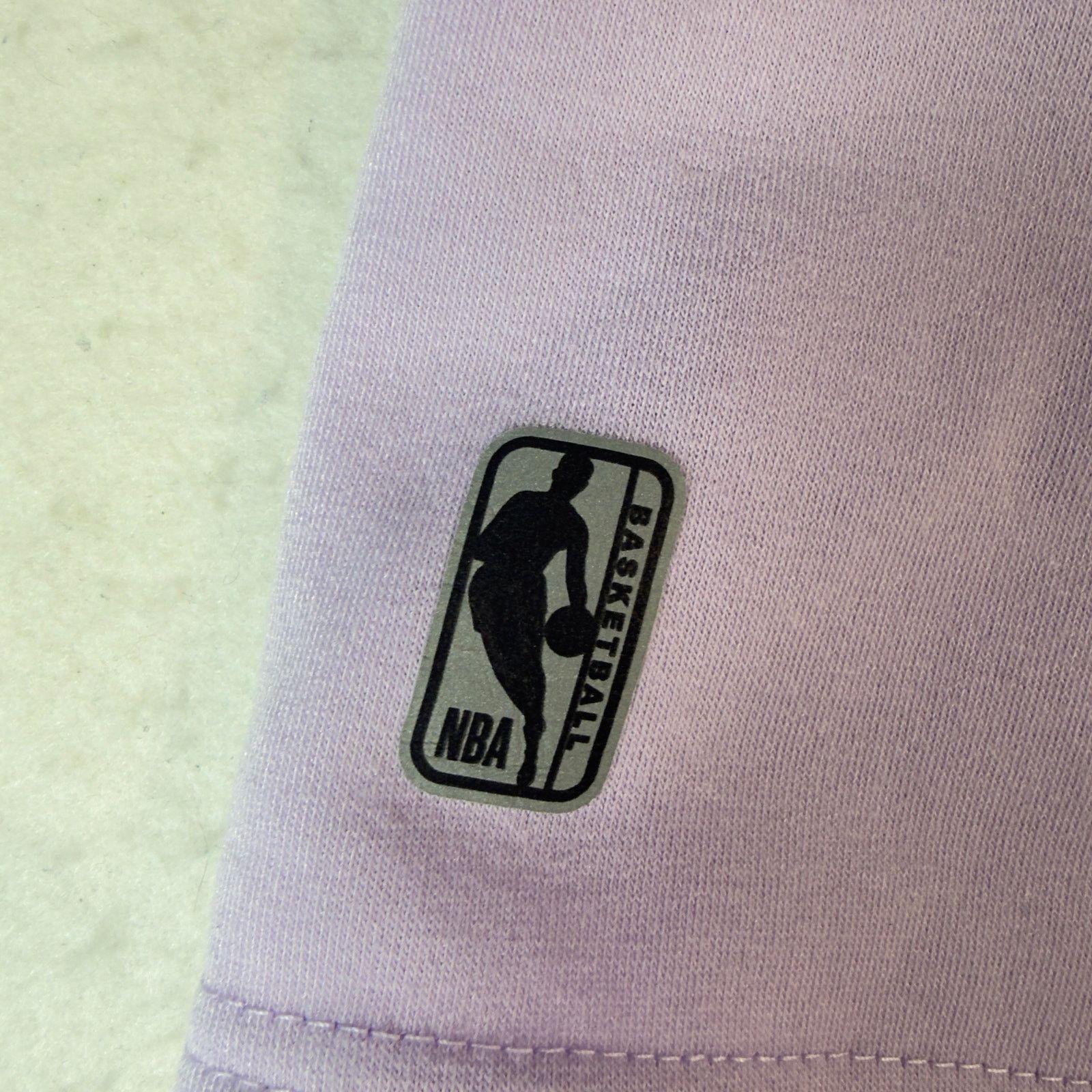 NBA NBA Women’s Large Fleece Shorts Lavender Logo Athletic Size 34" / US 12 / IT 48 - 5 Thumbnail