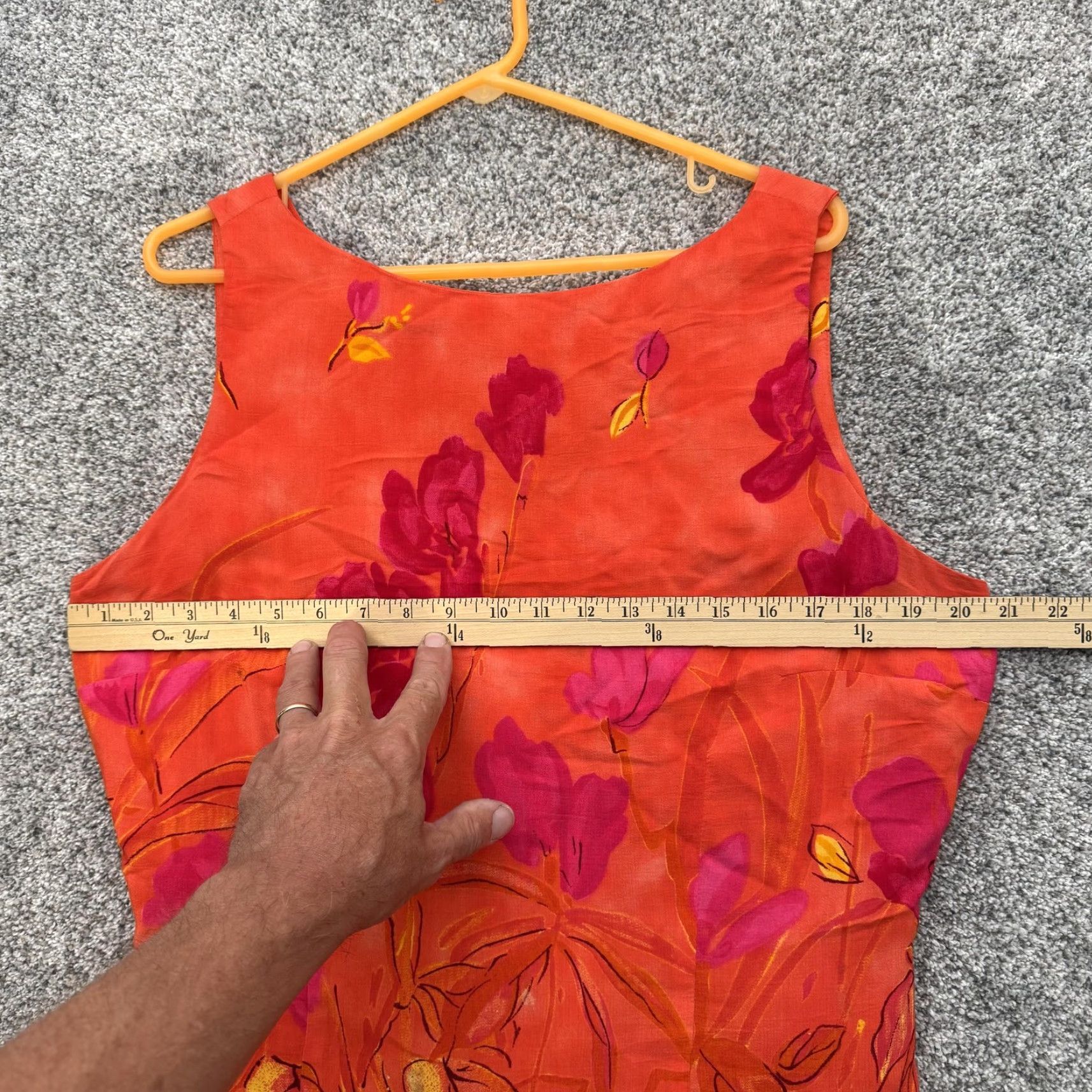 Vintage VINTAGE Sheri Martin Dress 14 Floral Maxi 100% Rayon Retro Summer Boho Chic Dress Women Sleeveless Tie Back Orange Floral 80s 90s Size XL / US 12-14 / IT 48-50 - 5 Thumbnail