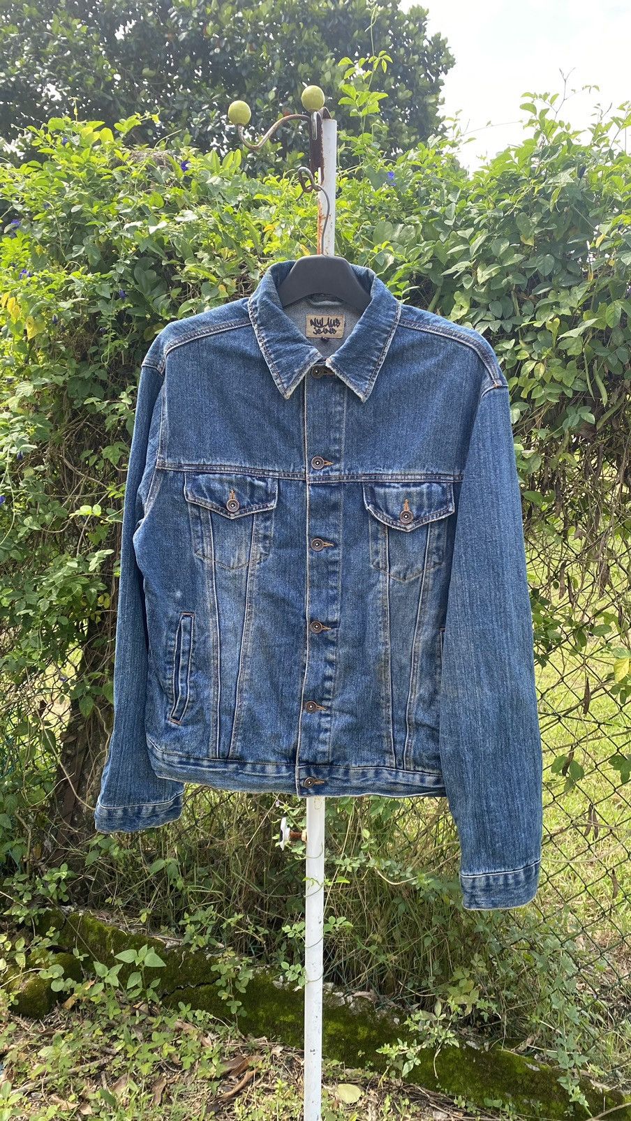 Japanese Brand × Vintage Vintage Nylaus Jeans Denim Jacket Size US XL / EU 56 / 4 - 1 Thumbnail