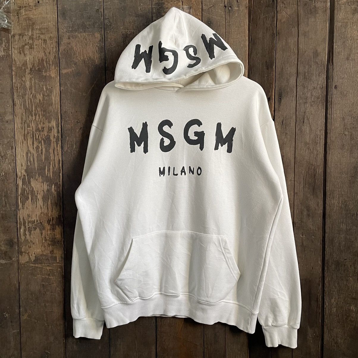 MSGM × Vintage Vintage MSGM Big Logo Hoodie Size US XL / EU 56 / 4 - 1 Thumbnail