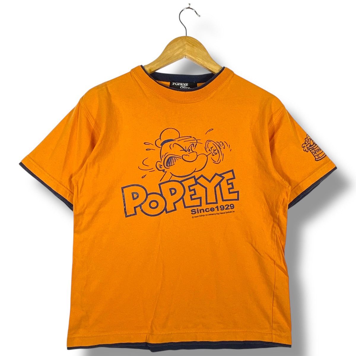 Vintage Vintage 90's POPEYE The Sailorman Graphic Double Layered Tee Size M / US 6-8 / IT 42-44 - 1 Thumbnail