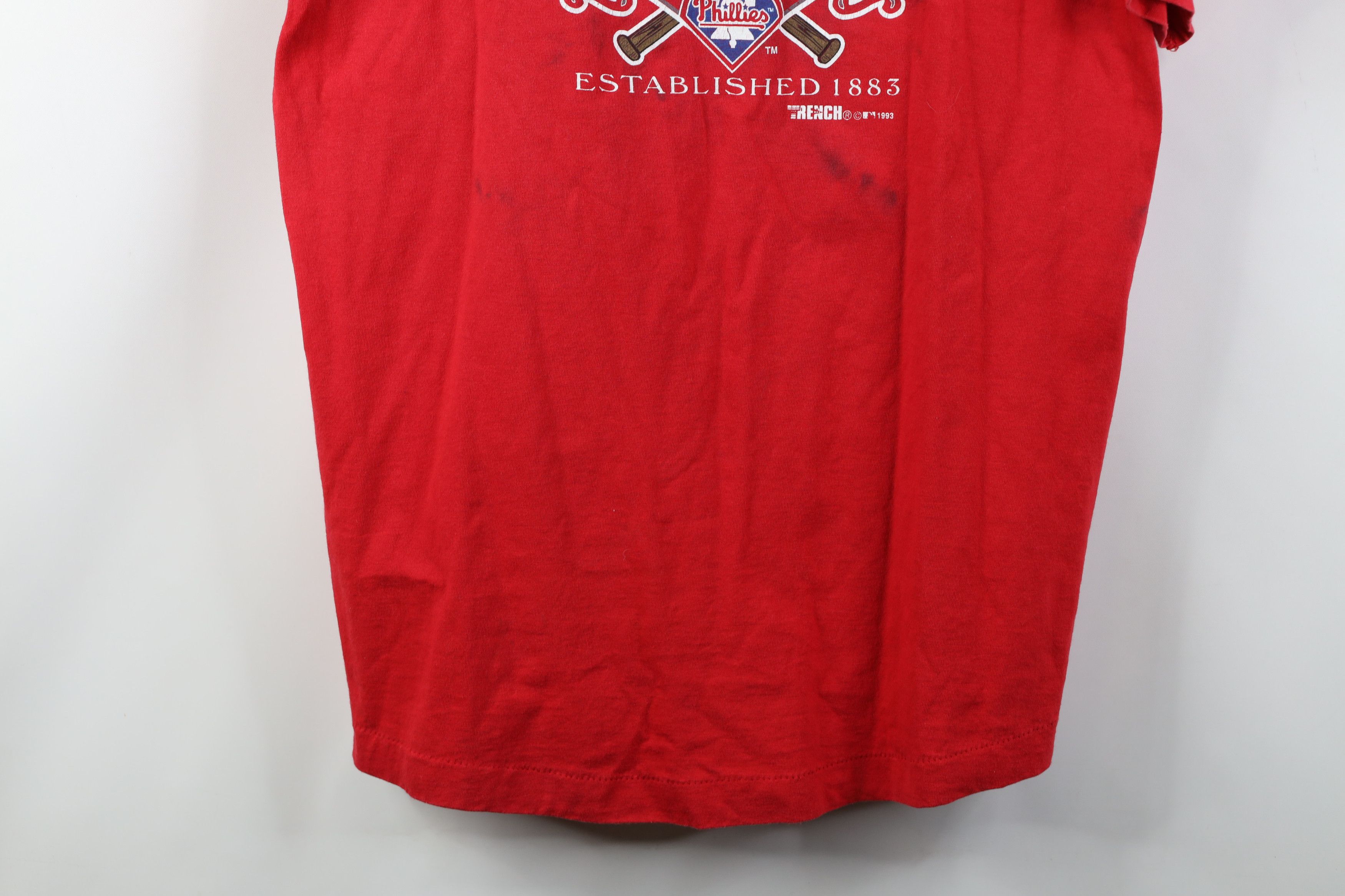 Vintage Vintage 90s Spell Philadelphia Phillies Baseball T-Shirt USA Size US XL / EU 56 / 4 - 3 Thumbnail