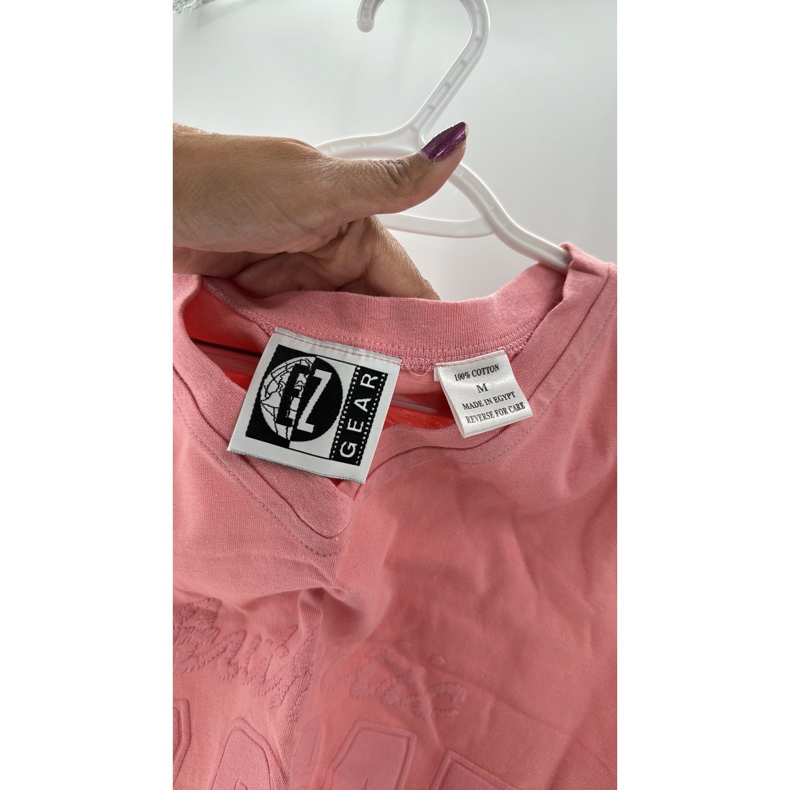 Vintage VINTAGE 90s 80s EZ Gear pink peach graphic Sleeveless Shirt Size M / US 6-8 / IT 42-44 - 4 Thumbnail