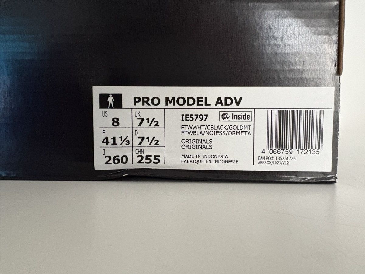 Adidas Adidas Pro Model ADV White Black Size US 8 / EU 41 - 9 Thumbnail