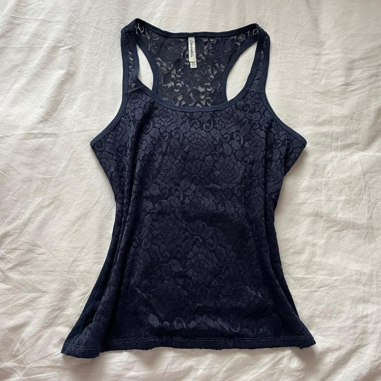 Aeropostale Aeropostale Navy Blue Lacy Tank Size XL Size XL / US 12-14 / IT 48-50 - 1 Thumbnail