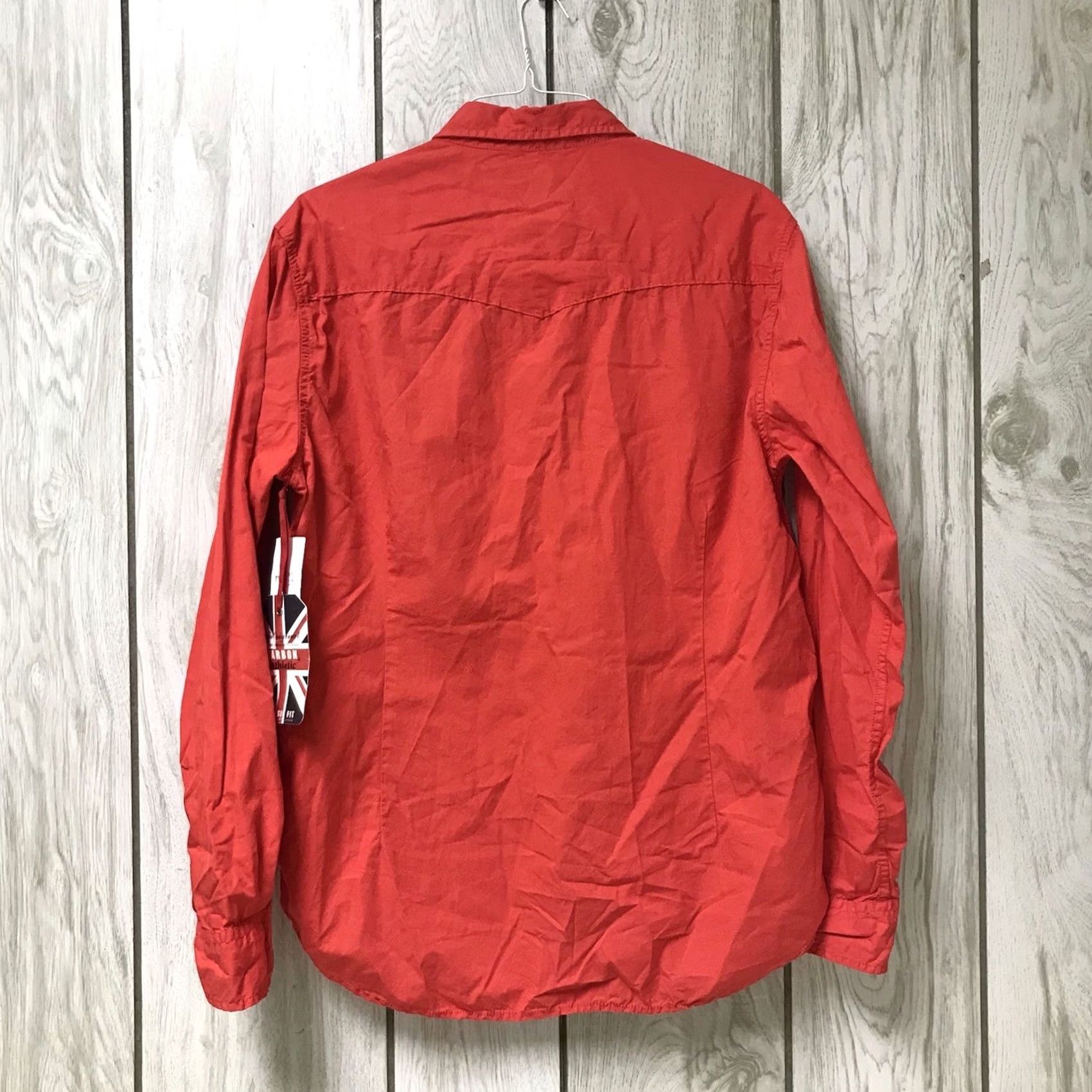 Carbon Carbon Shirt Men Red Cowboy Western Athletic Fit Snap Button-Up Long Sleeve XL Size US XL / EU 56 / 4 - 2 Thumbnail