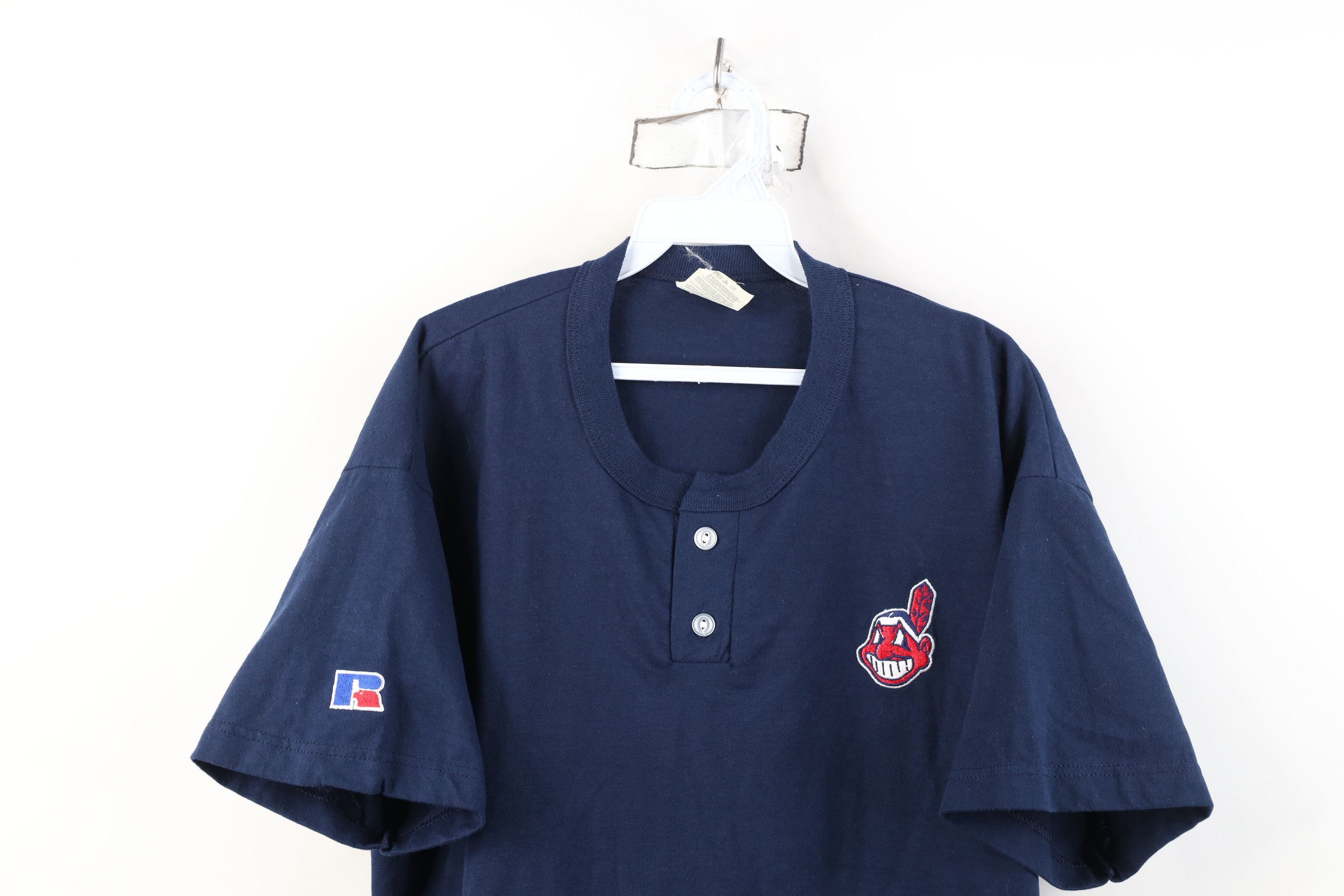 Russell Athletic Vintage 90s Russell Athletic Cleveland Indians T-Shirt Size US L / EU 52-54 / 3 - 2 Thumbnail