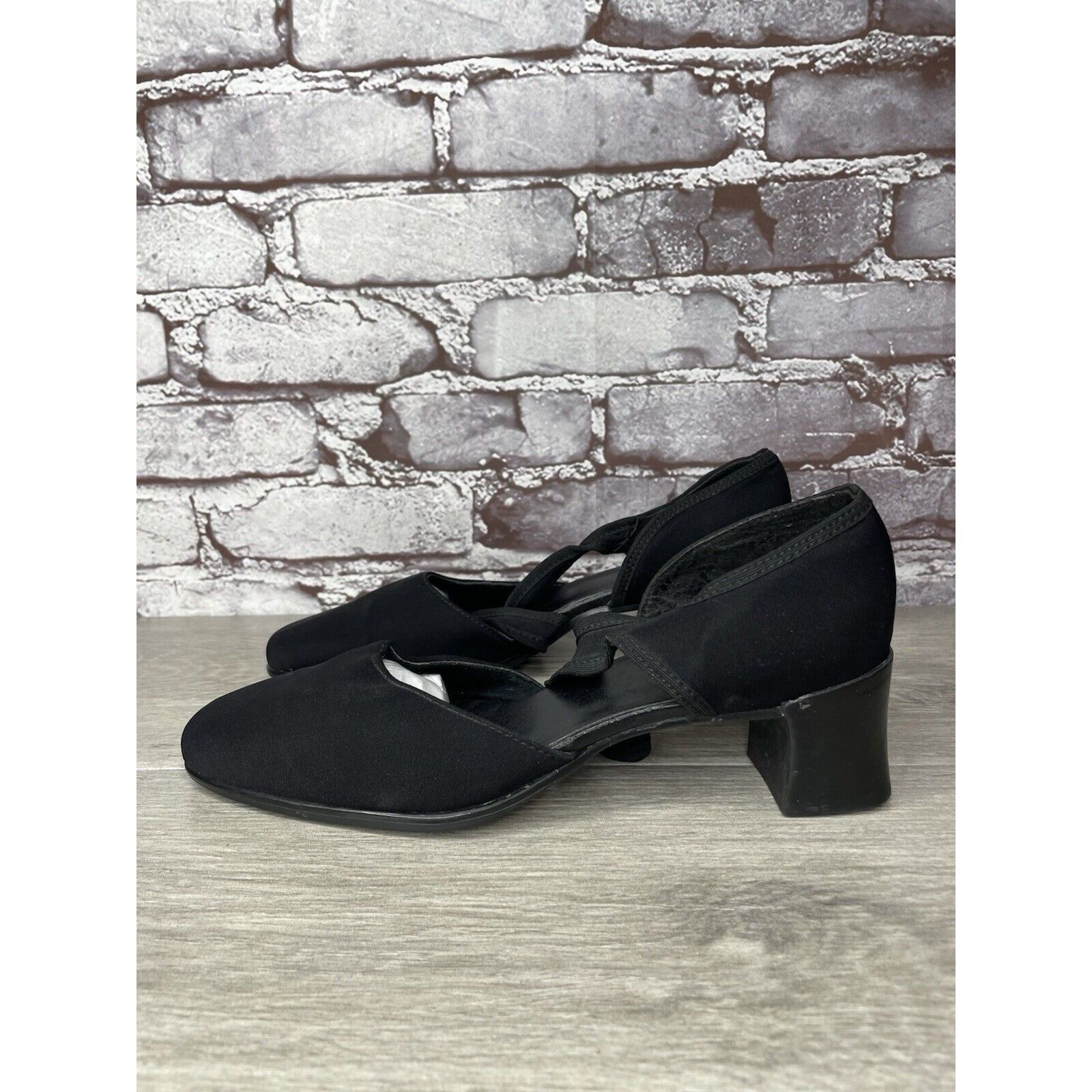Other Munro American Whitney Black Fabric Elastic MaryJane Strap H Size US 8.5 / IT 38.5 - 16 Thumbnail