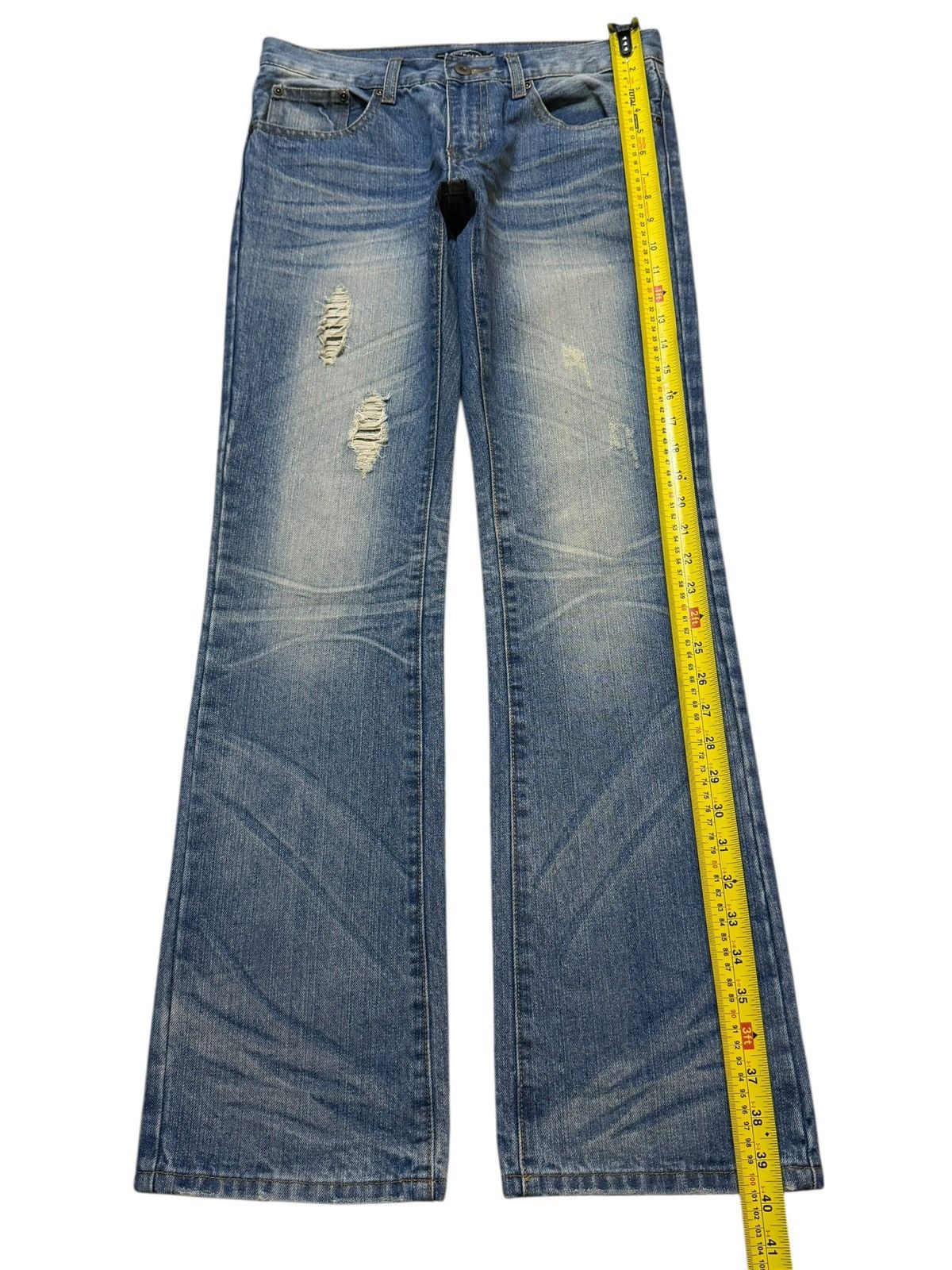 If Six Was Nine Vintage Y2K Japanese Faded Clawmark Whisker Wide Leg Flare Size US 30 / EU 46 - 8 Thumbnail