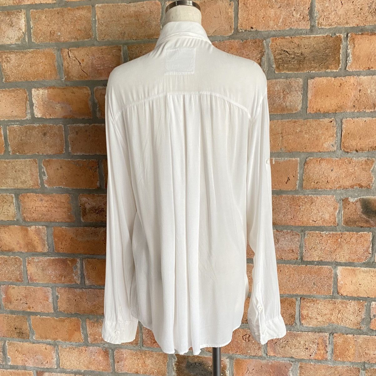 Designer × Japanese Brand G. O. A. White Classic Shirt with Roll-Up Sleeves Size M / US 6-8 / IT 42-44 - 23 Thumbnail