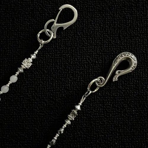Jewelry Silver and Black Beaded Men's Chain Accessory Size ONE SIZE - 3 Thumbnail