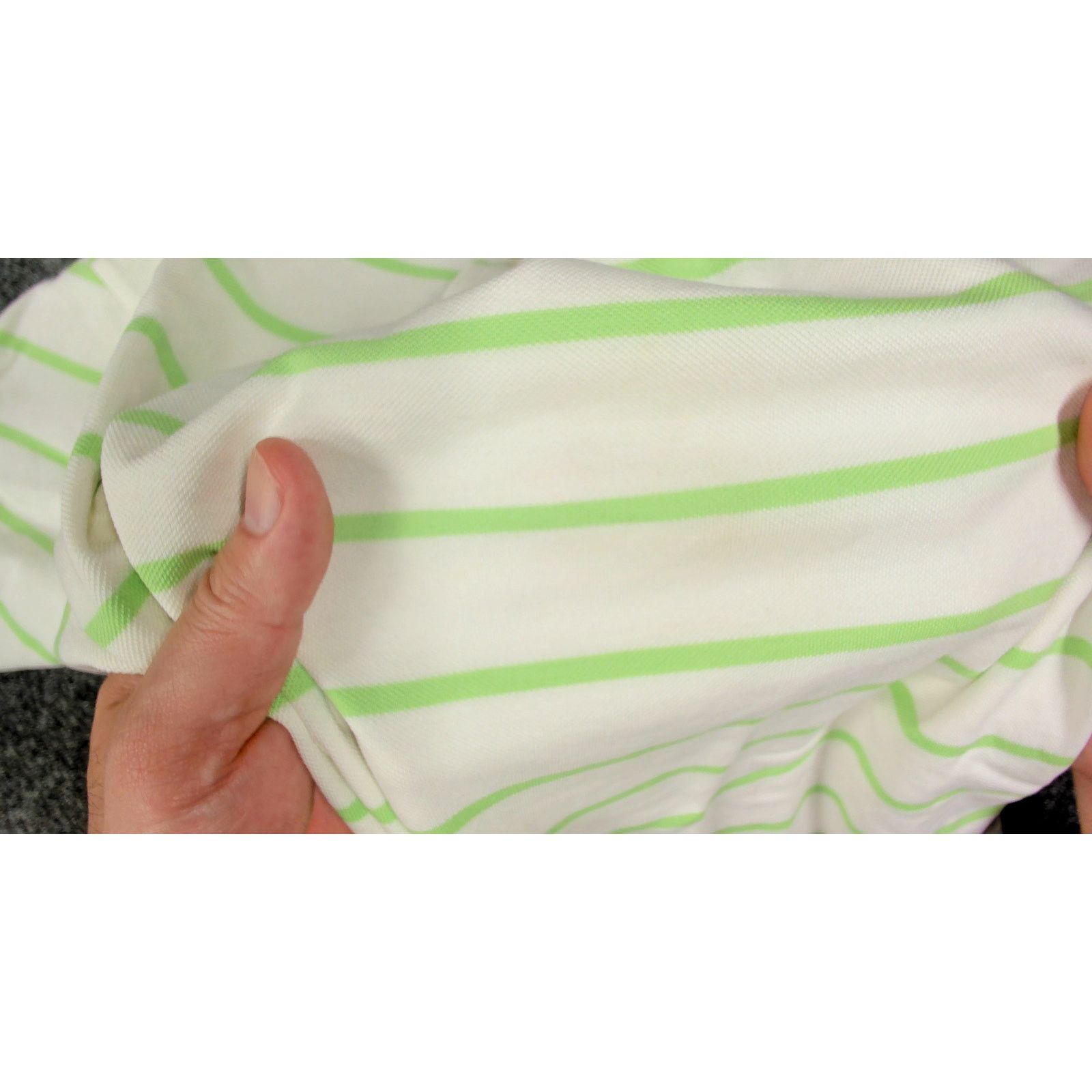 Polo Ralph Lauren Polo Ralph Lauren Vintage Y2K Lime Green Striped Baggy Polo Size US L / EU 52-54 / 3 - 9 Thumbnail