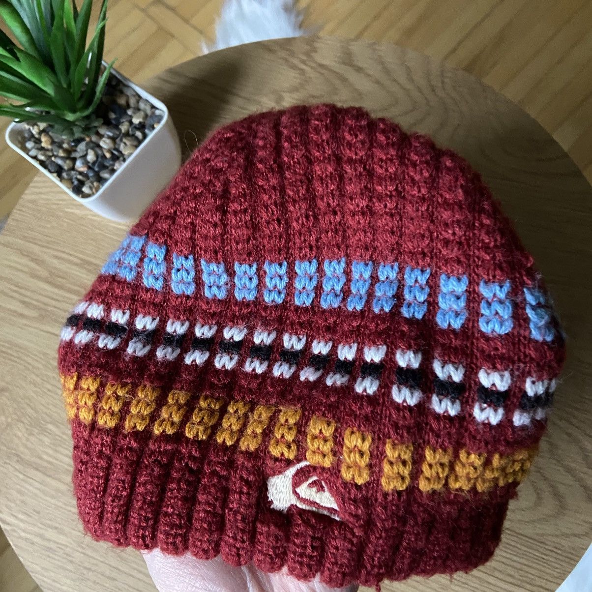 Quiksilver 📌 Vintage 00s Y2K Quiksilver Surf Style Beanie Hat Size ONE SIZE - 4 Thumbnail