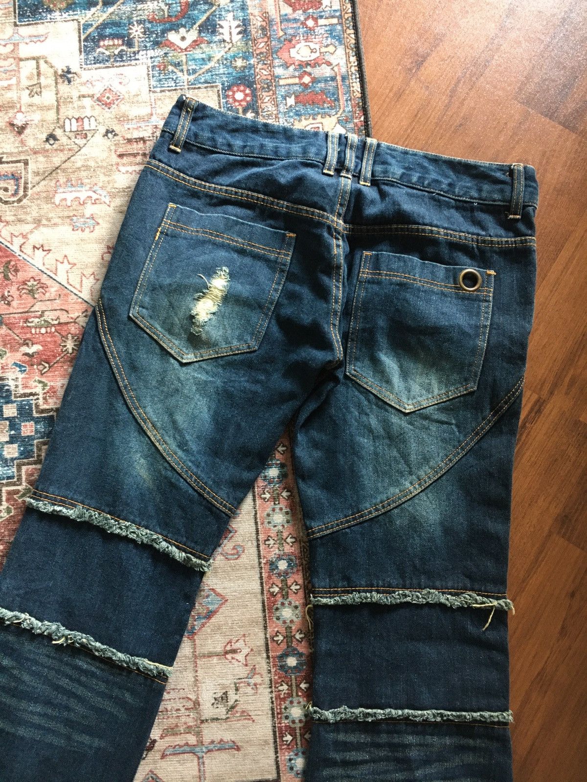 If Six Was Nine × Japanese Brand × Le Grande Bleu (L.G.B.) Roi Franc Flared Denim Pants Size US 34 / EU 50 - 8 Thumbnail