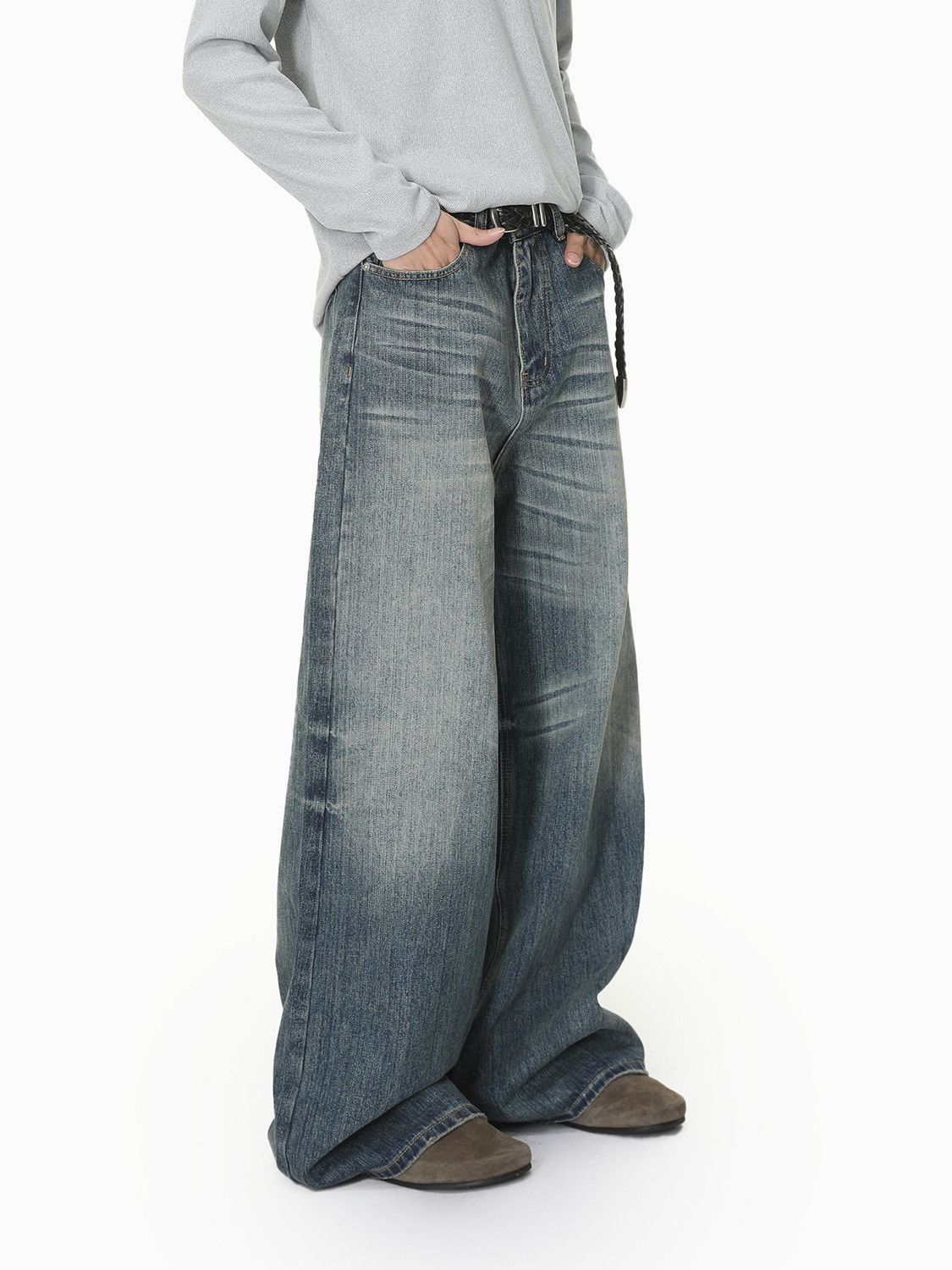 Vintage Men's Vibe Retro Casual Washed Jeans Size US 32 / EU 48 - 3 Thumbnail