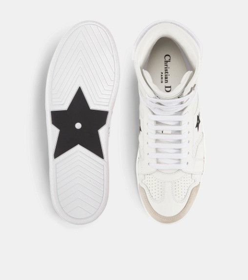 Dior o1w1db10924 Star High-Top Sneaker in White Size US 6 / IT 36 - 5 Thumbnail