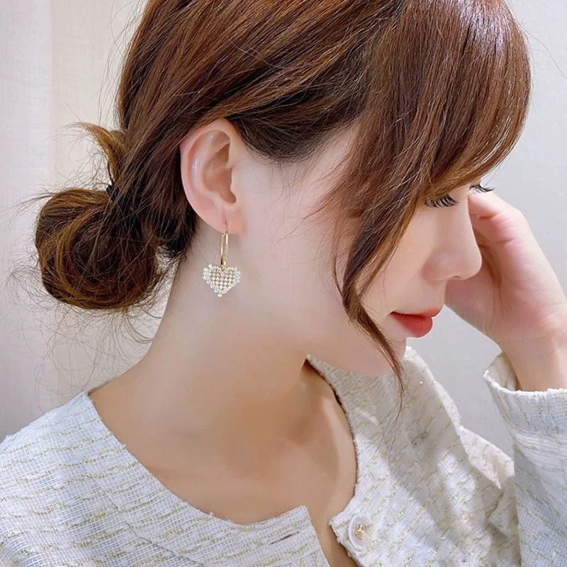 Other Love Heart Dangle Drop Earrings for Women Size ONE SIZE - 4 Thumbnail