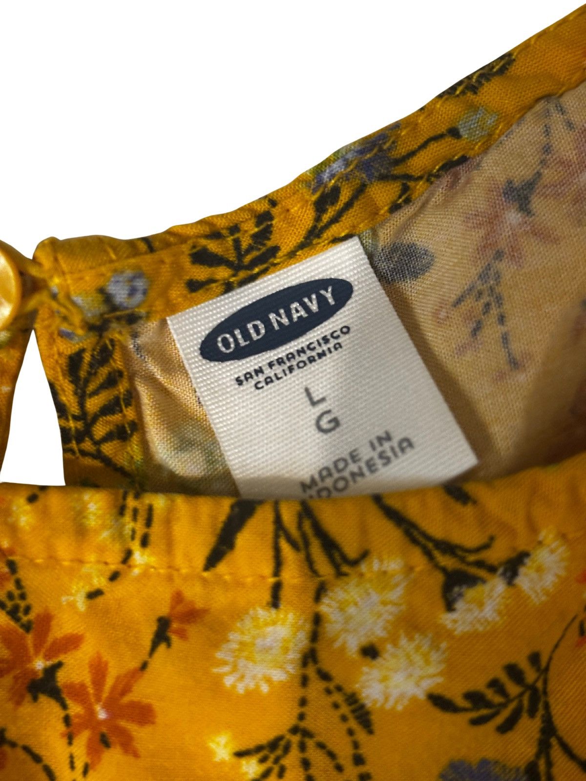 Old Navy Yellow floral Dress.wd2025 Size L / US 10 / IT 46 - 5 Thumbnail