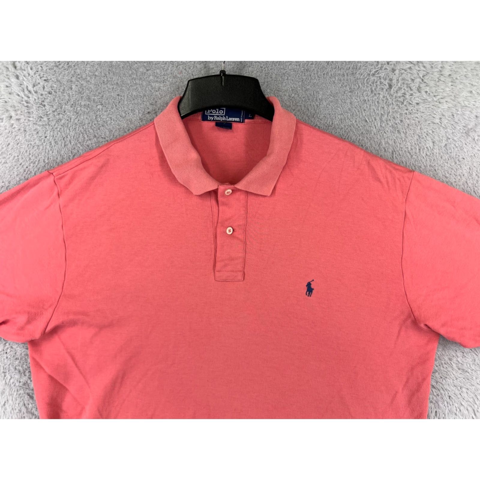 Ralph Lauren VINTAGE Ralph Lauren Polo Shirt Mens L Pink 100% Cotton Polo Shirt Polo Pink Golf Pony Short Sleeve Slim Mens Size US L / EU 52-54 / 3 - 4 Thumbnail