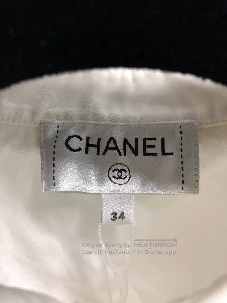 Chanel Chanel Solid colour single-breasted loose long-sleeved shi Size XXS / US 00 / IT 34 - 2 Thumbnail
