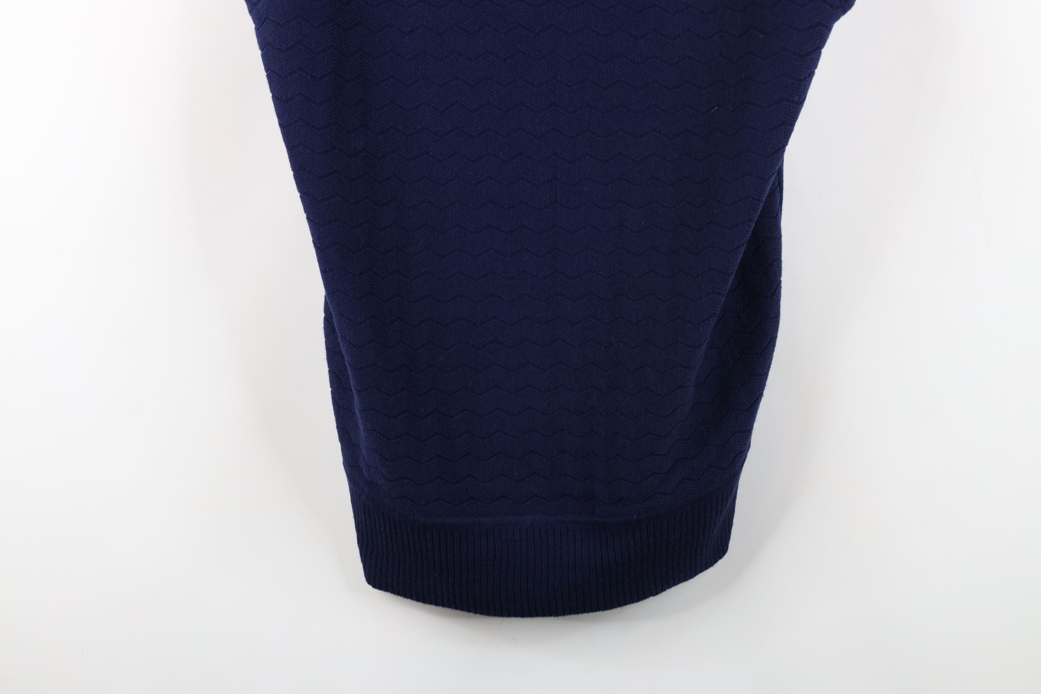 Vintage Vintage 70s Streetwear Zig Zag Wavy Knit Sweater Vest Blue Size L / US 10 / IT 46 - 3 Thumbnail