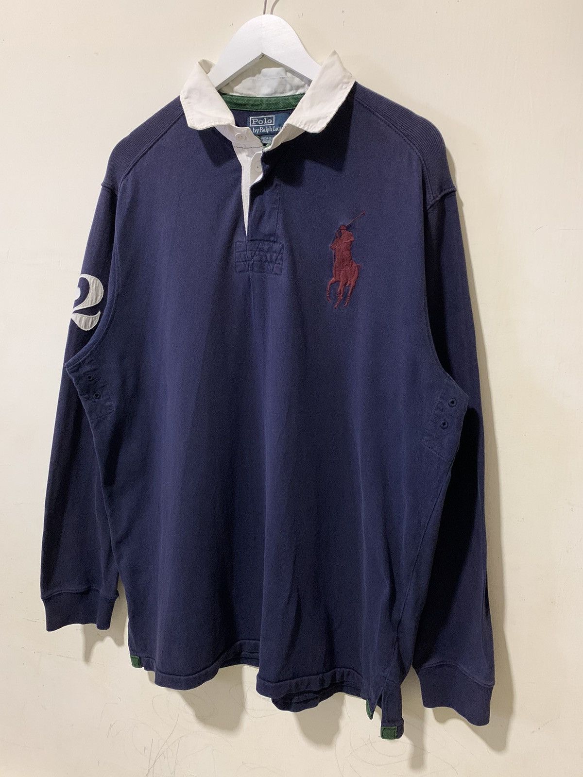 Polo Ralph Lauren Vintage 90s Polo Ralph Lauren Rugby Long Sleeve Size US L / EU 52-54 / 3 - 2 Thumbnail