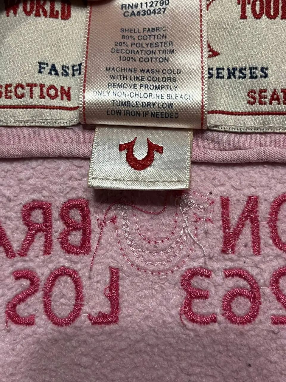 True Religion True Religion zip hoodie y2k style pink big logo Size L / US 10 / IT 46 - 15 Thumbnail