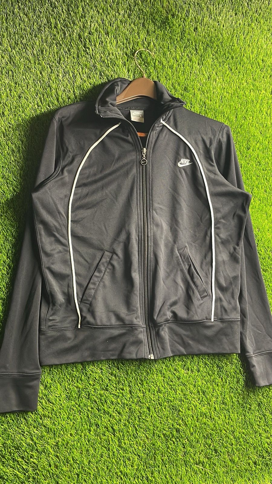 Nike Vintage y2k Nike black track jacket Size L / US 10 / IT 46 - 1 Thumbnail