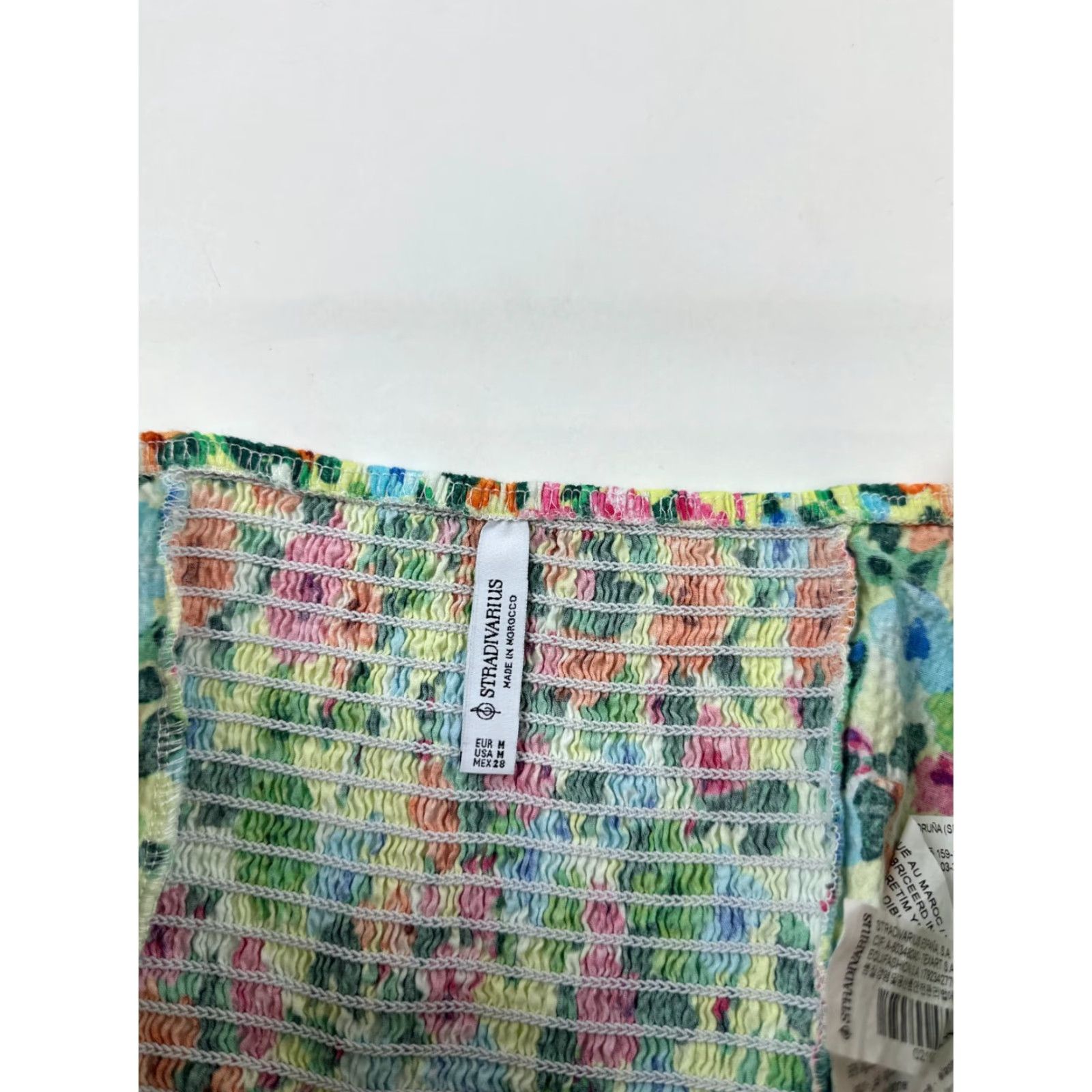 Stradivarius Stradivarius Top Womens Medium Floral Crop Off Shoulder Hook & Eye Front Size M / US 6-8 / IT 42-44 - 5 Thumbnail