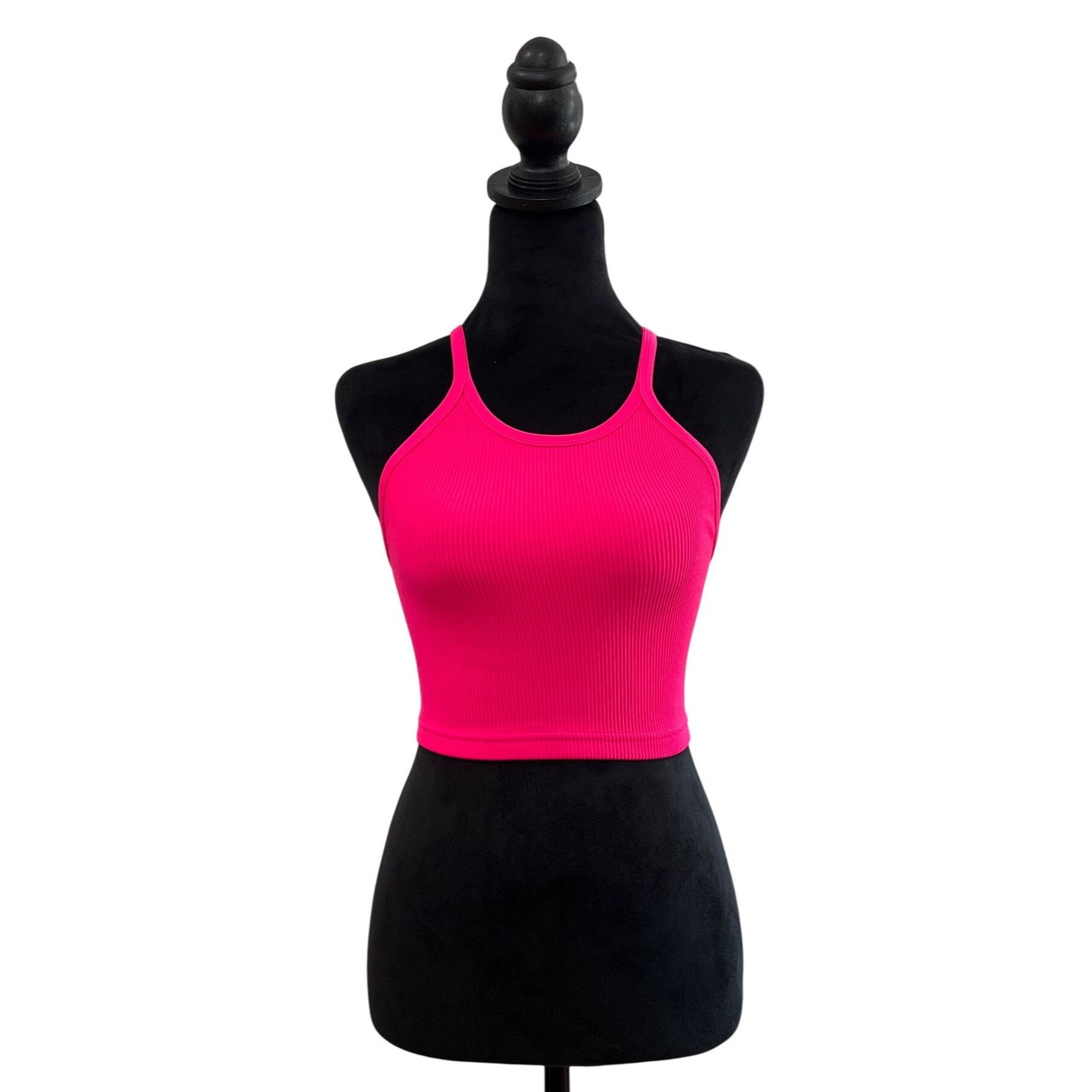 Free People Free people movement Hot Pink Ribbed Racerback Crop Top XS/S Size XS / US 0-2 / IT 36-38 - 1 Thumbnail