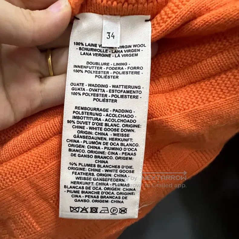 Hermes Hermes Orange wool H textured zipper jacket Size XXS / US 00 / IT 34 - 5 Thumbnail