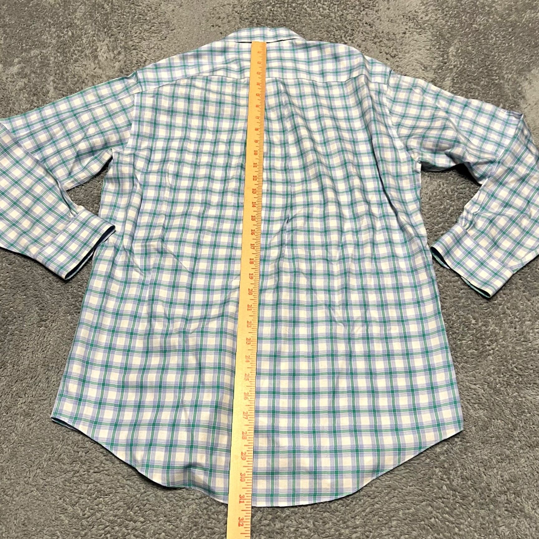 Brooks Brothers Brooks Brothers 346 Shirt Mens Small Green Blue Plaid Long Sleeve Button Shirt Size US S / EU 44-46 / 1 - 5 Thumbnail