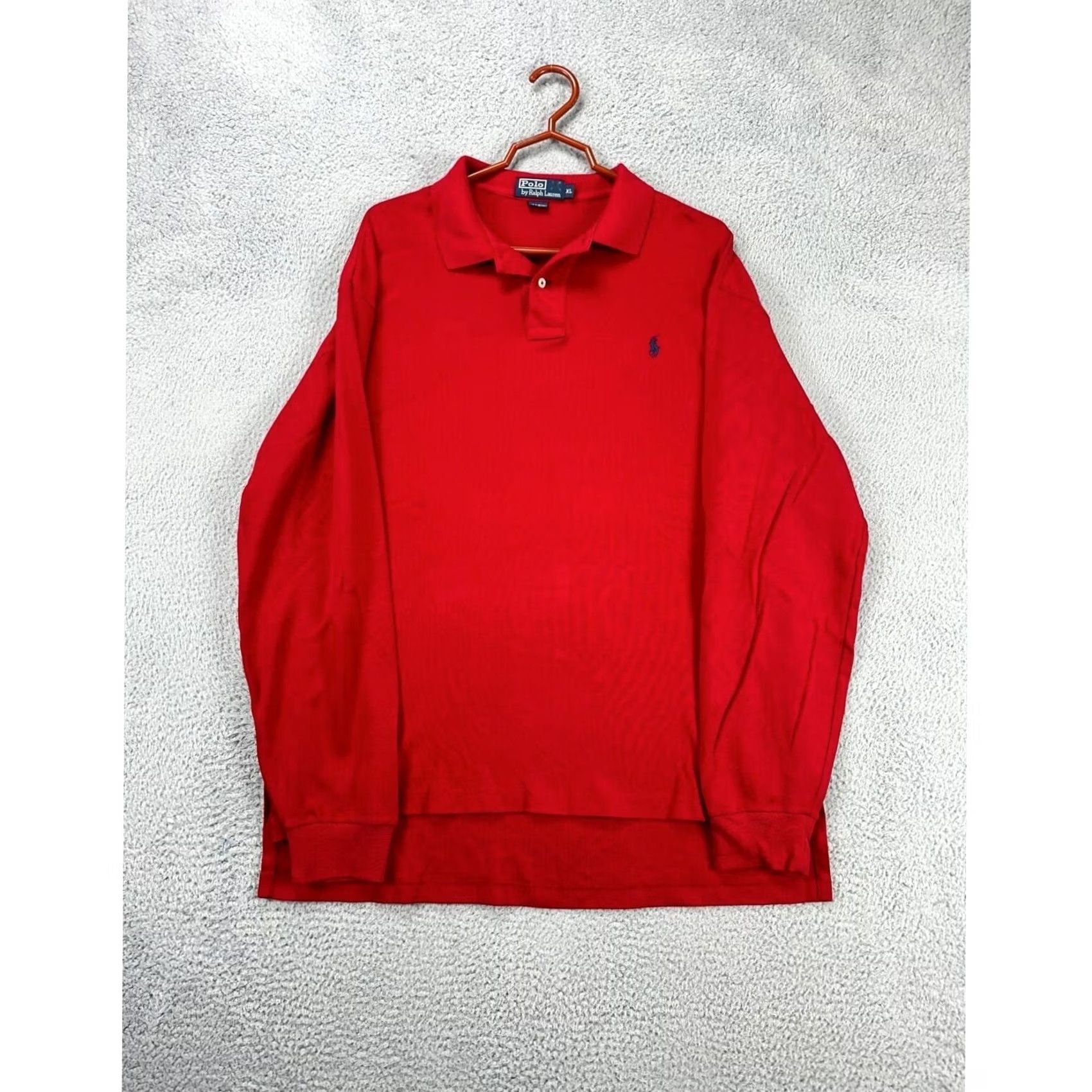 Polo Ralph Lauren Polo Ralph Lauren Polo Shirt Adult XL Red Long Sleeve Casual Rugby Men Size US XL / EU 56 / 4 - 4 Thumbnail