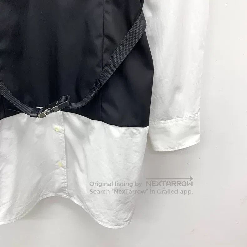 Prada Prada 22 white triangle cotton lapel single-breasted long- Size XXS / US 00 / IT 34 - 4 Thumbnail