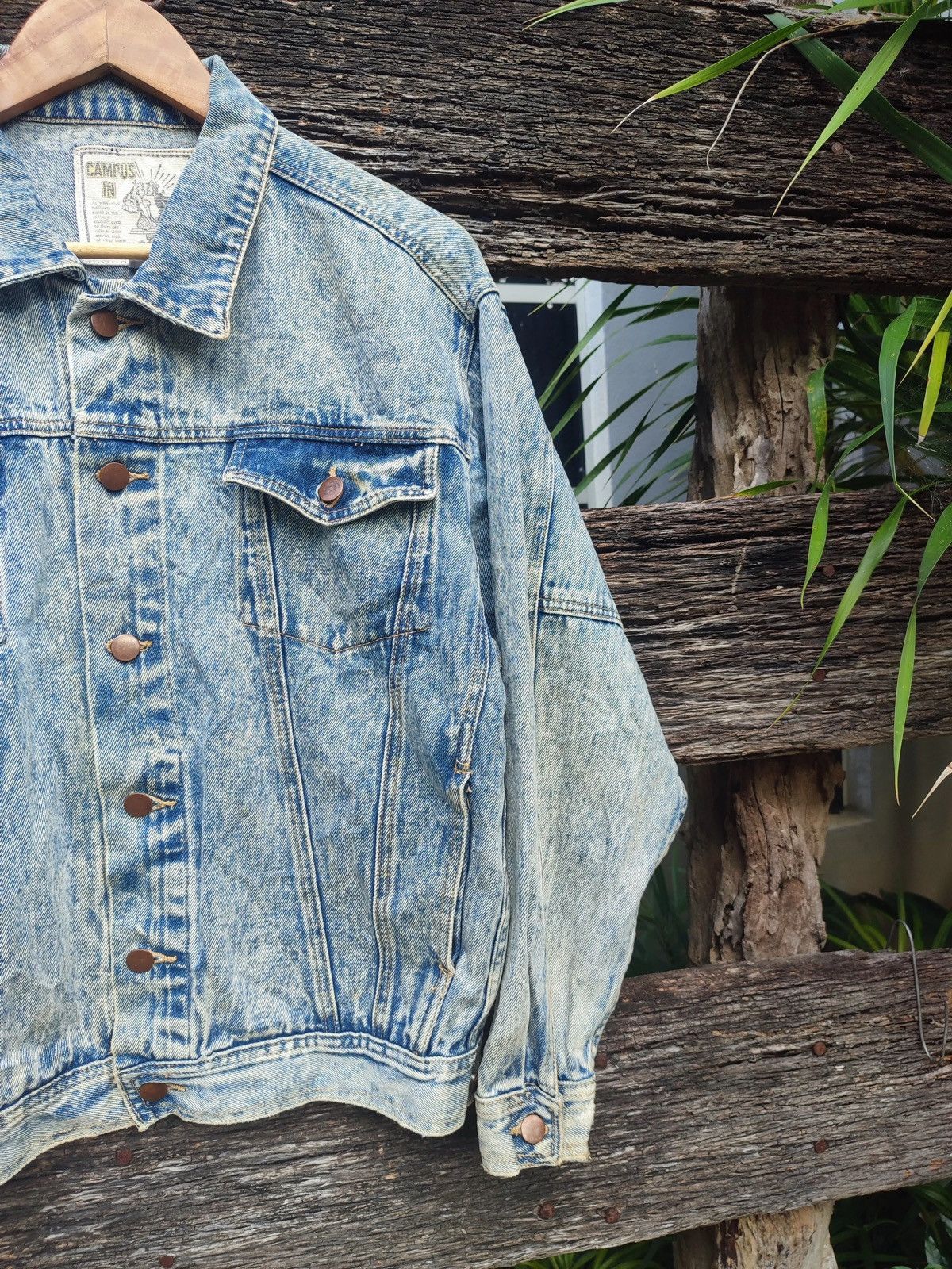 Other Vintage Campus In Acid Wash Denim Jacket – Made in Japan Size US M / EU 48-50 / 2 - 3 Thumbnail