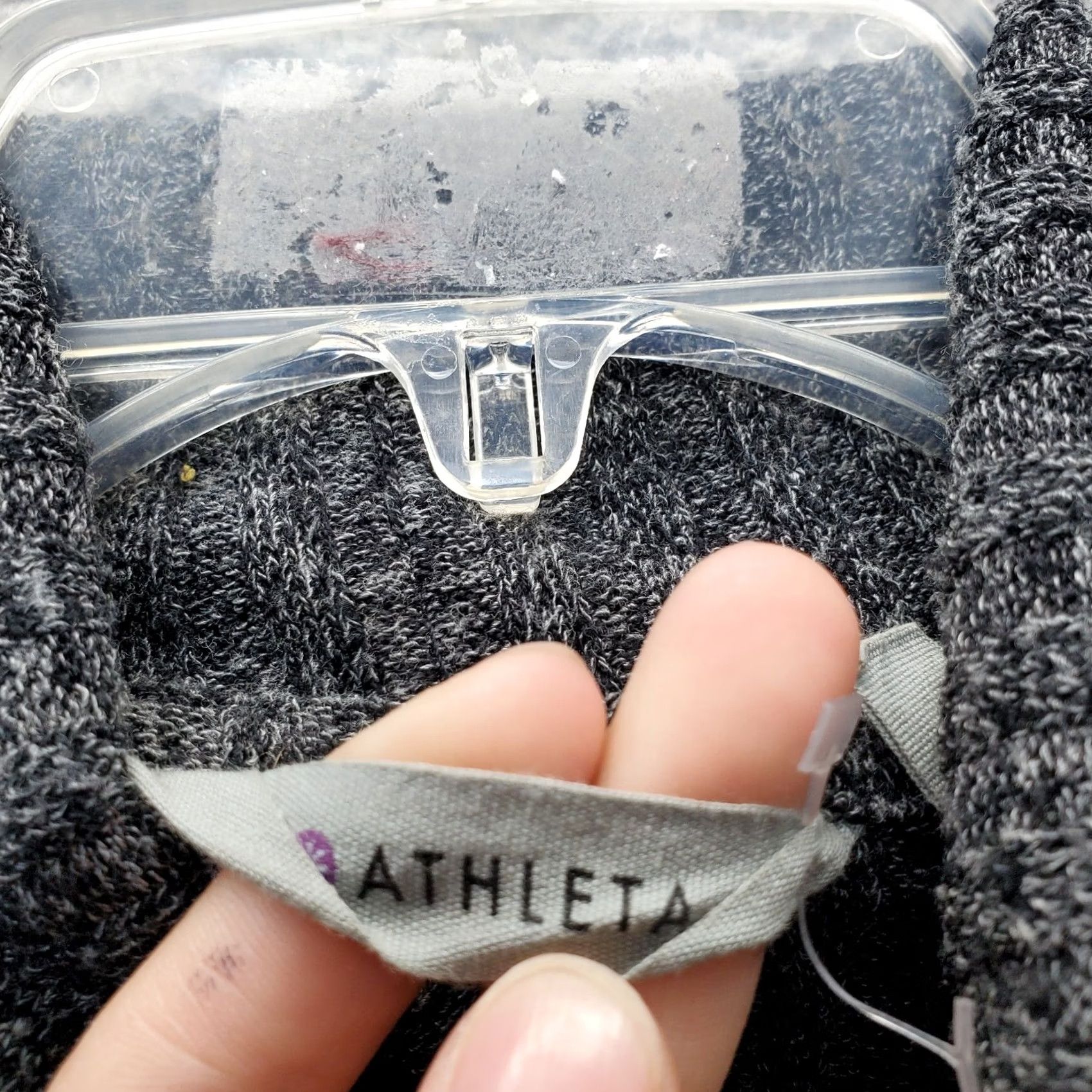 Athleta Athleta Sweater Womens Size S Gray Stretch Long Sleeve Turtleneck High Low Slit Size S / US 4 / IT 40 - 6 Thumbnail