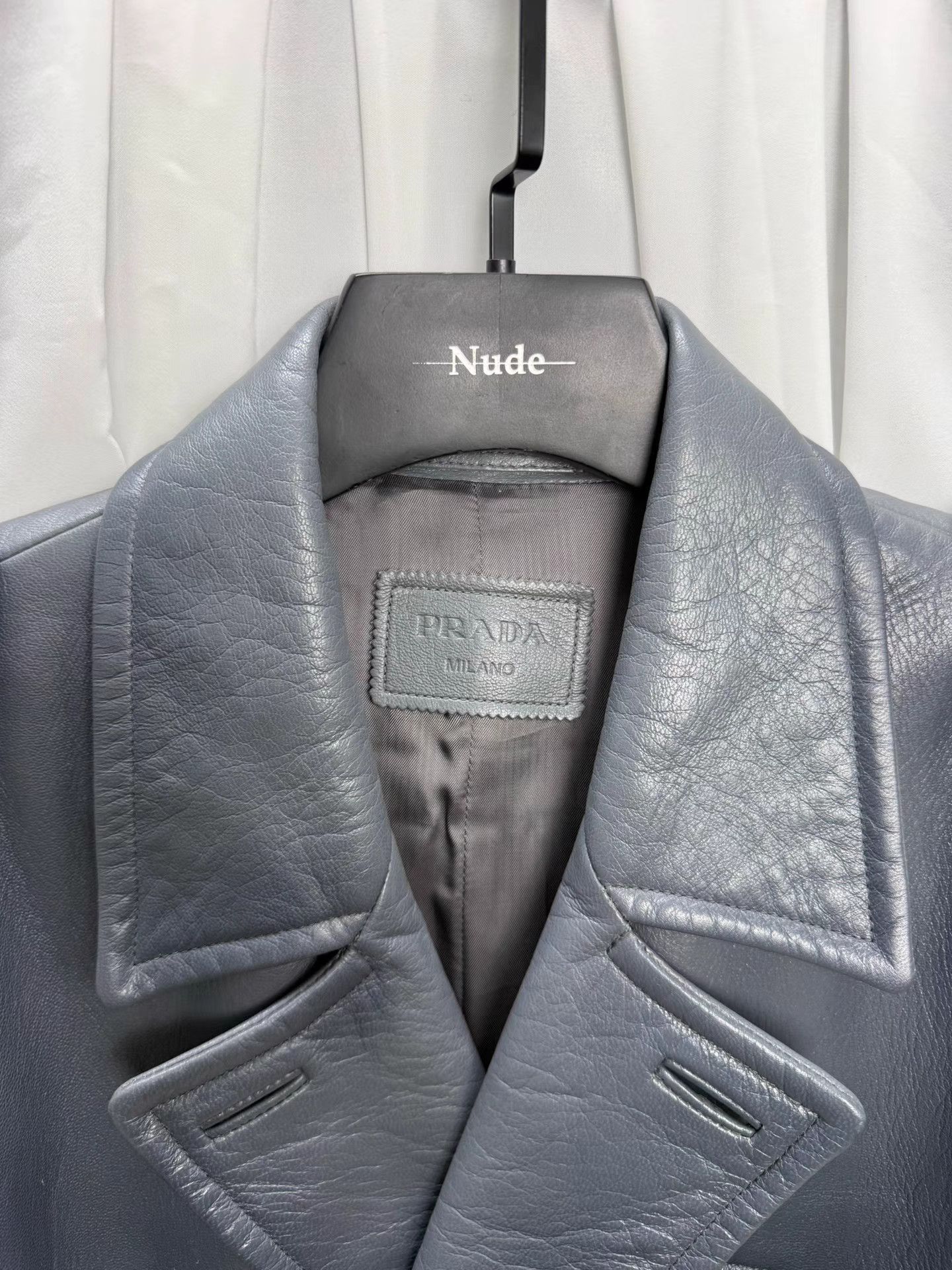 Prada PRADA RAF SIMONS Burnished Wide Shoulder Leather Jacket K20 Size US S / EU 44-46 / 1 - 4 Thumbnail