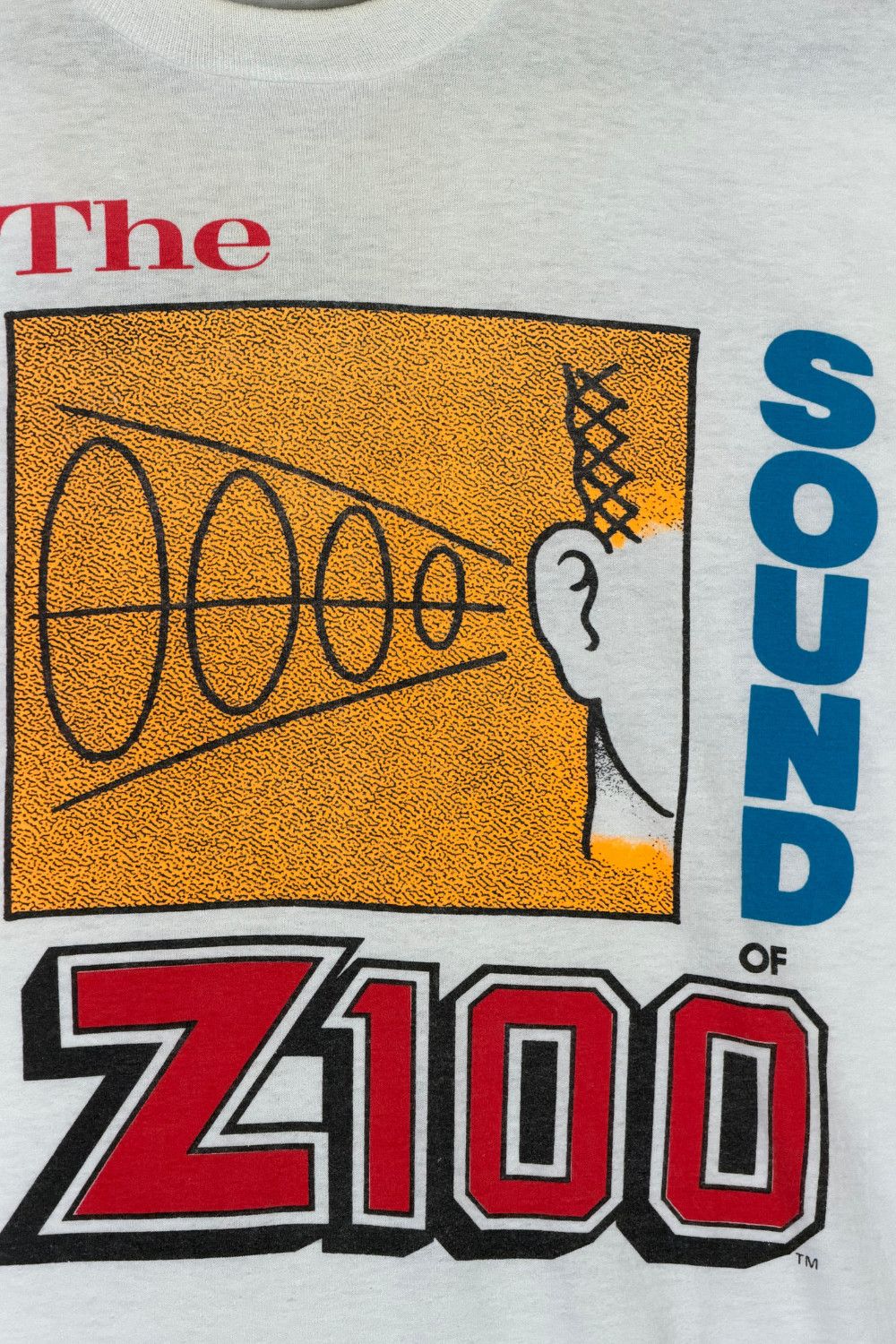 Vintage 1989 Z100 “The New Sound” Double Sided Promo Tee Size US L / EU 52-54 / 3 - 7 Thumbnail