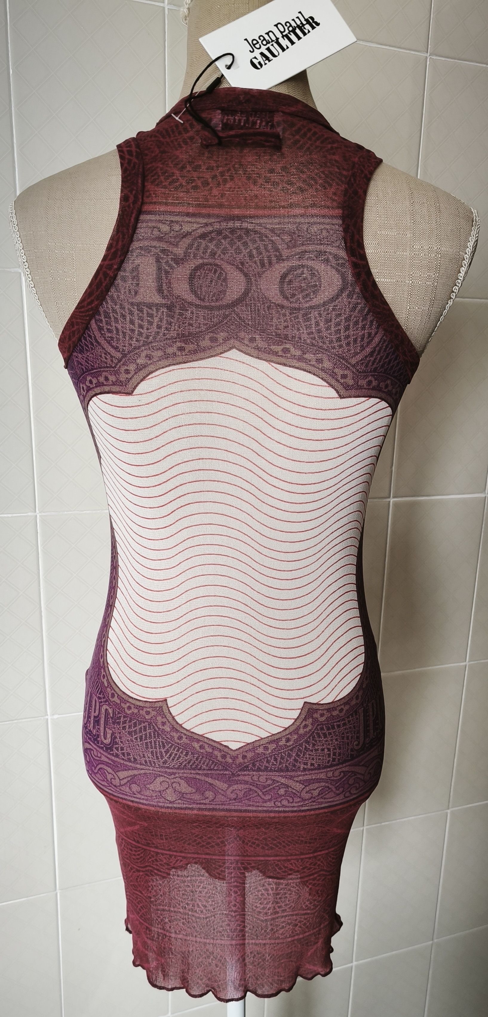 Jean Paul Gaultier Cartouche short dress in purple and burgundy Size M / US 6-8 / IT 42-44 - 19 Thumbnail