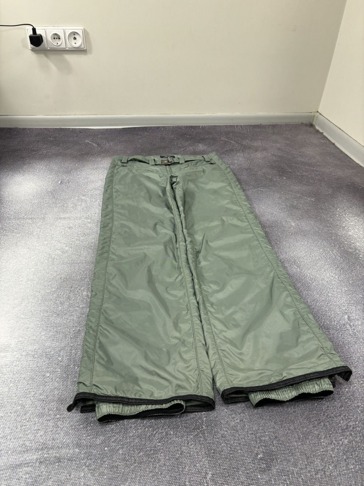 JET SET Jet Set Women’s Sage Green Star Belted Outdoor Ski Pants Size 32" / US 10 / IT 46 - 3 Thumbnail