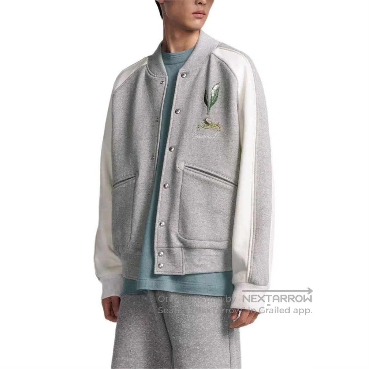 Dior Dior 2025 Pilot Jacket Gray Lily Embroidery. Size US XS / EU 42 / 0 - 6 Thumbnail