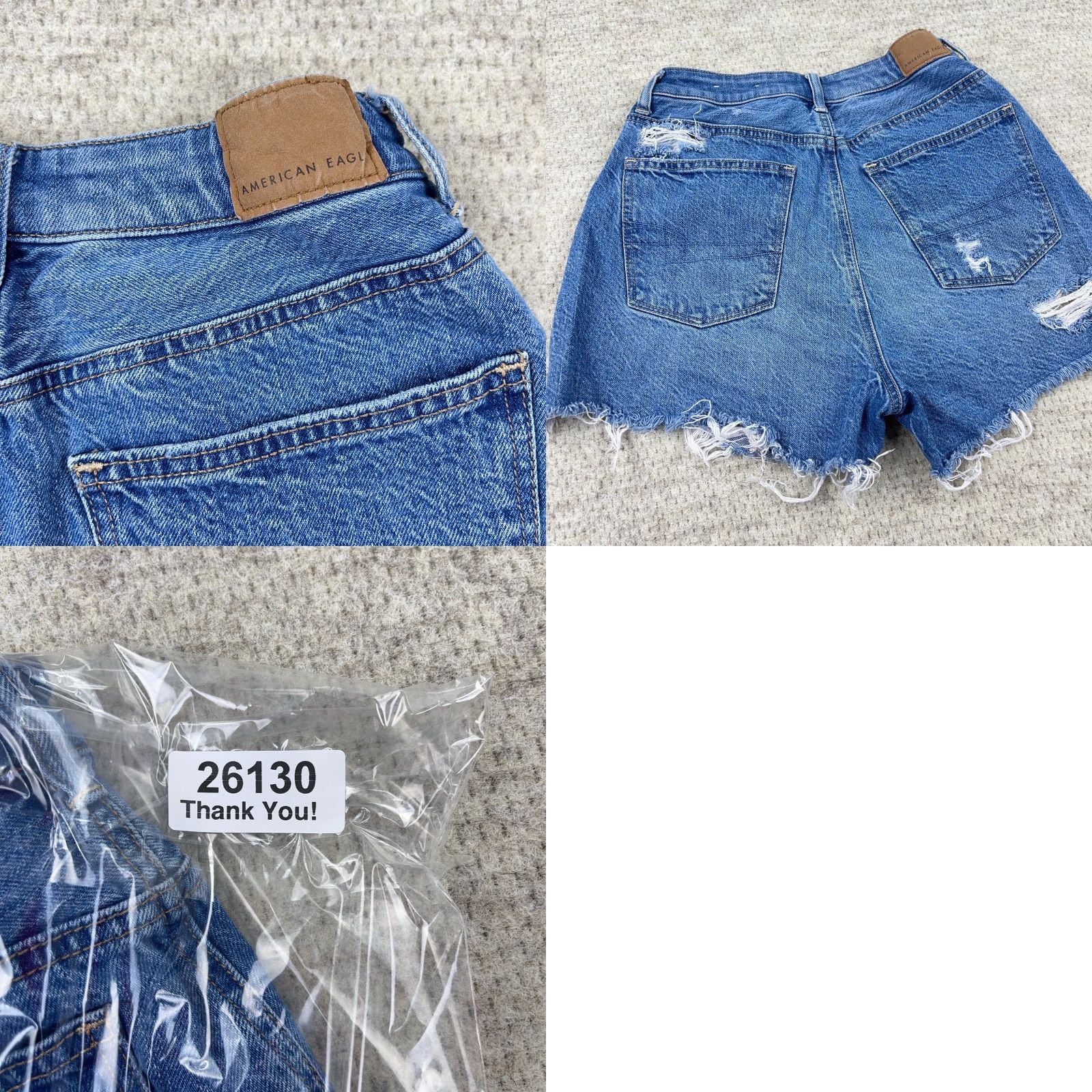 American Eagle Outfitters American Eagle Outfitters Mom Shorts Women 2 High Rise Distressed Faded Denim Blue 3 Inseam 5-Pocket Stretch Regular Casual Modern Womens Size 26" / US 2 / IT 38 - 9 Thumbnail