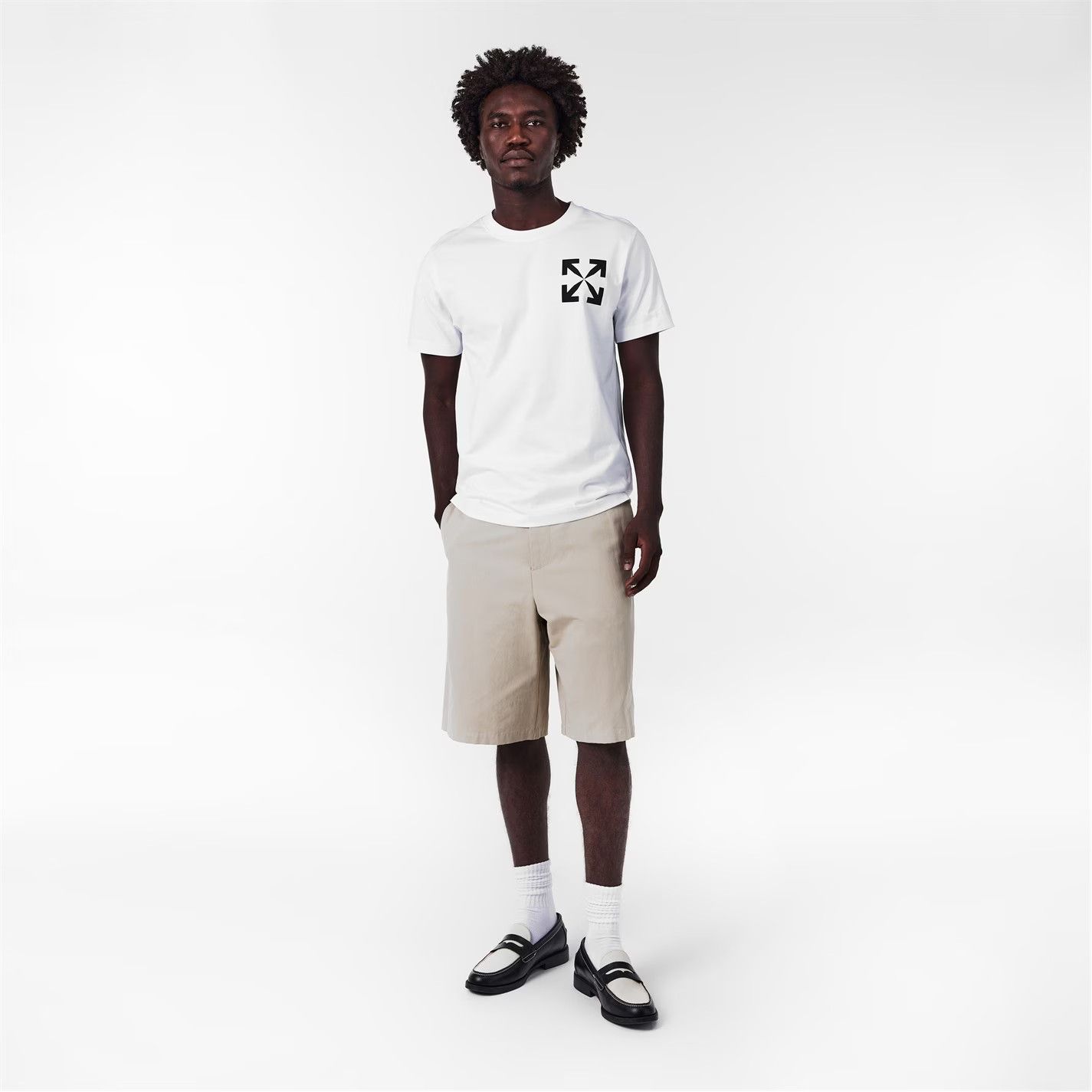 Off-White o1g2r1mq0226 Arrow Slim T-Shirt In White Size US XS / EU 42 / 0 - 6 Thumbnail