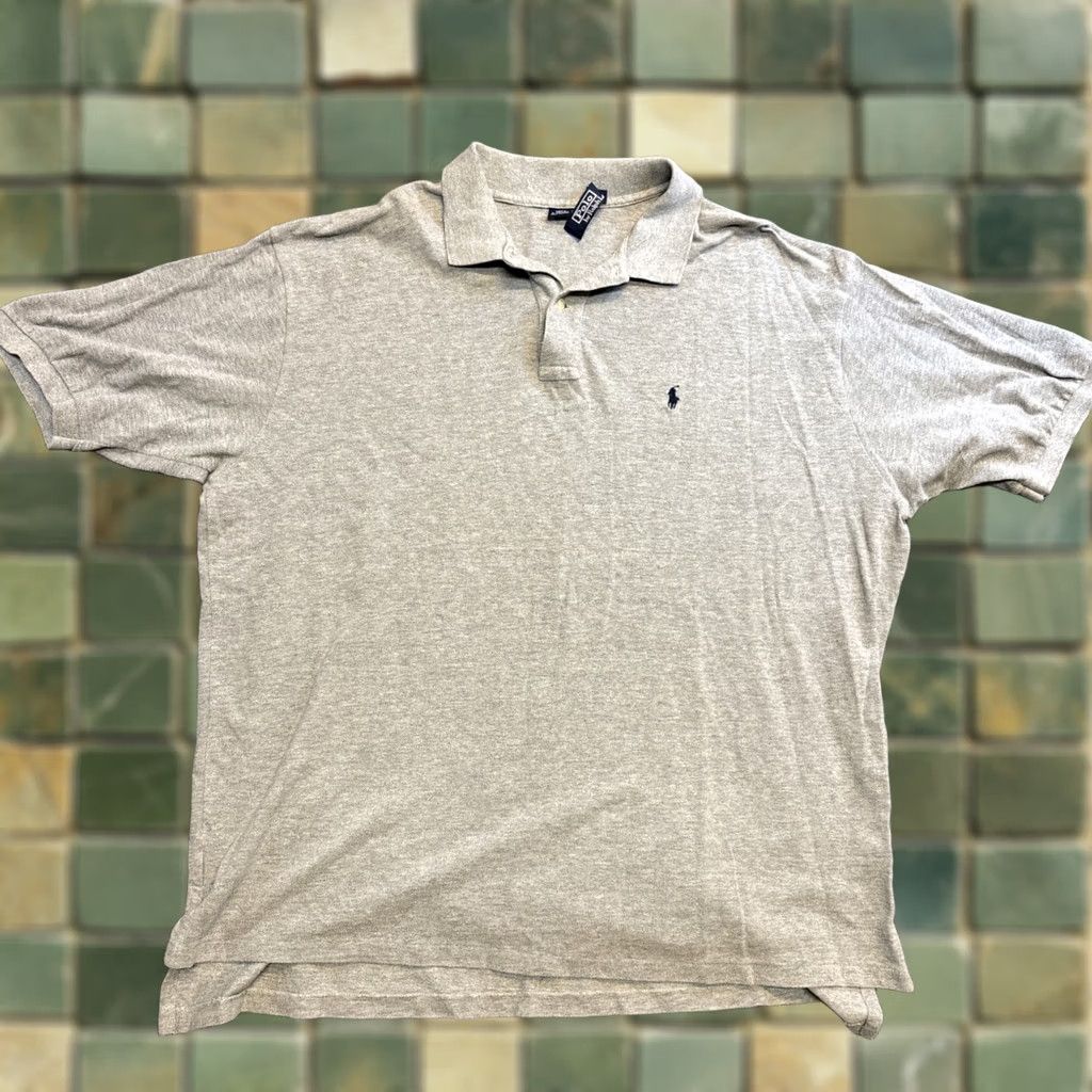 Ralph Lauren VINTAGE Polo Ralph Lauren Shirt Men 2XL XXL Gray Short Sleeve Cotton Size US XXL / EU 58 / 5 - 1 Thumbnail